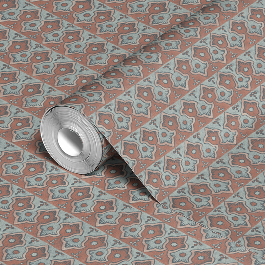  wallpaper roll closeup mockup