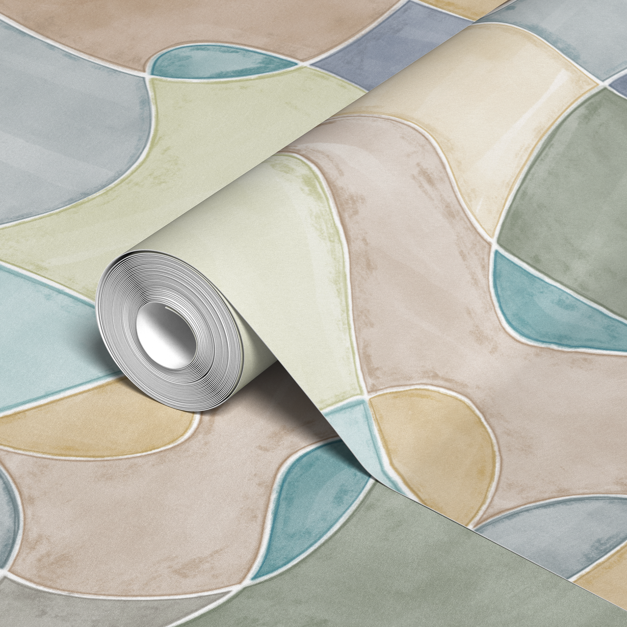  wallpaper roll closeup mockup