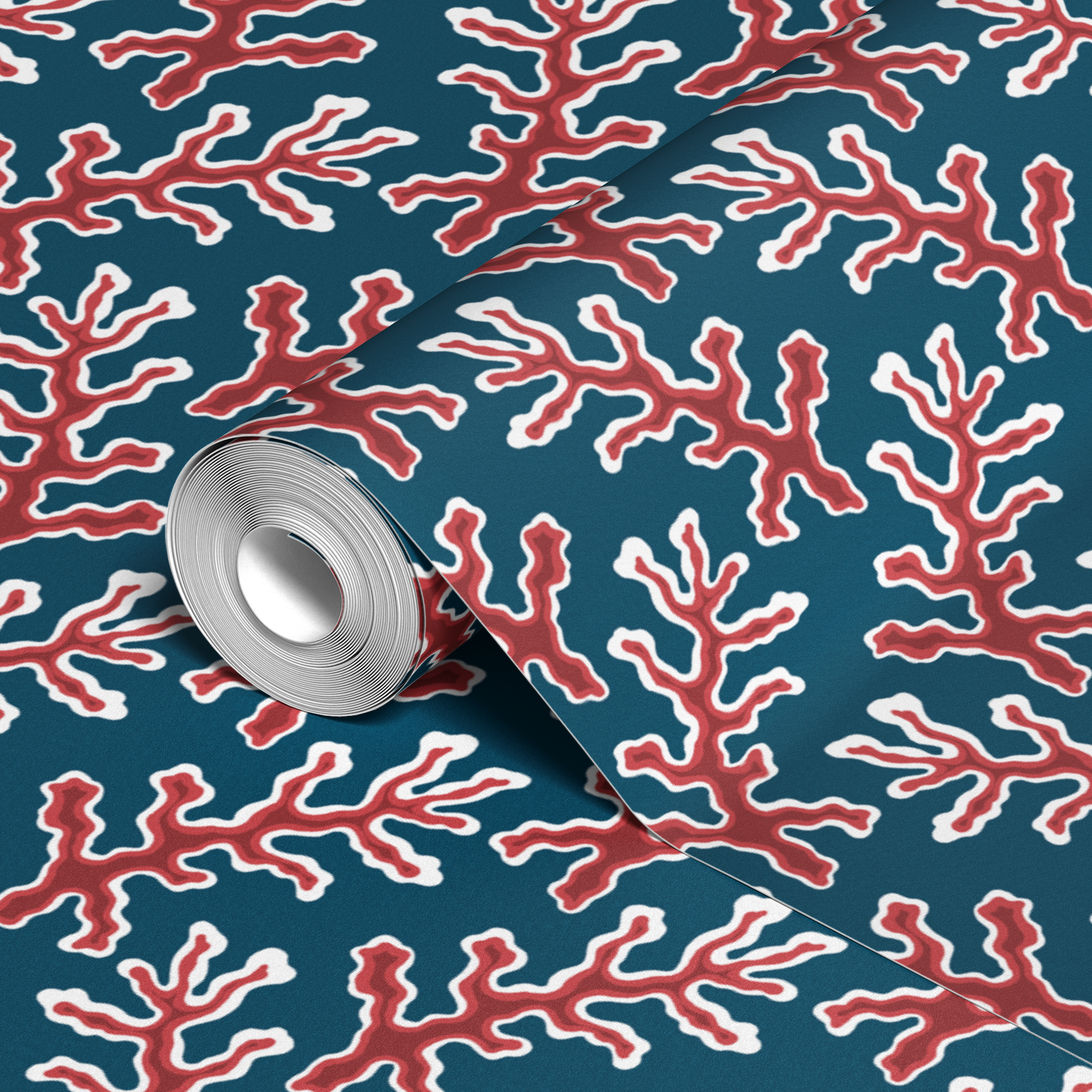  wallpaper roll closeup mockup
