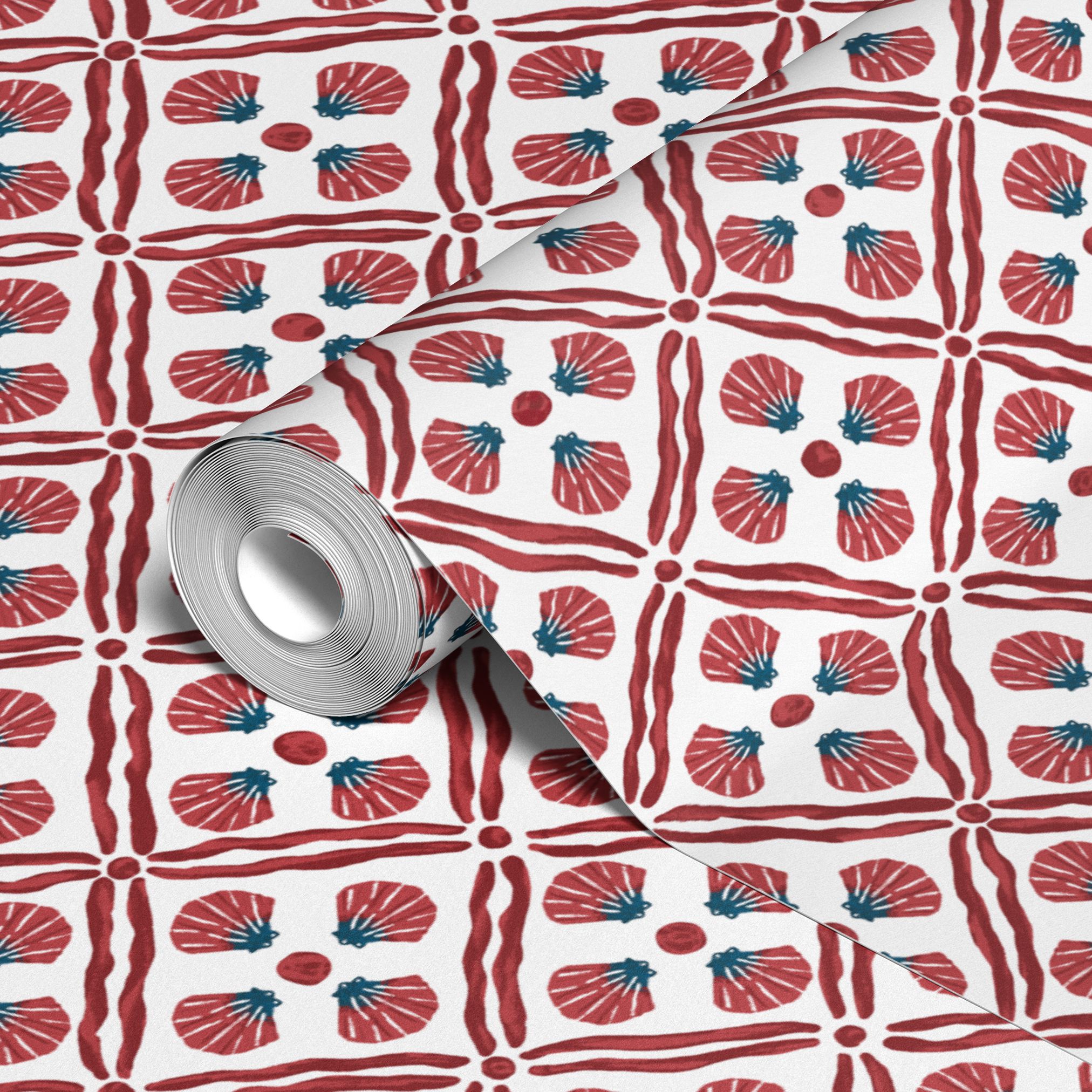  wallpaper roll closeup mockup