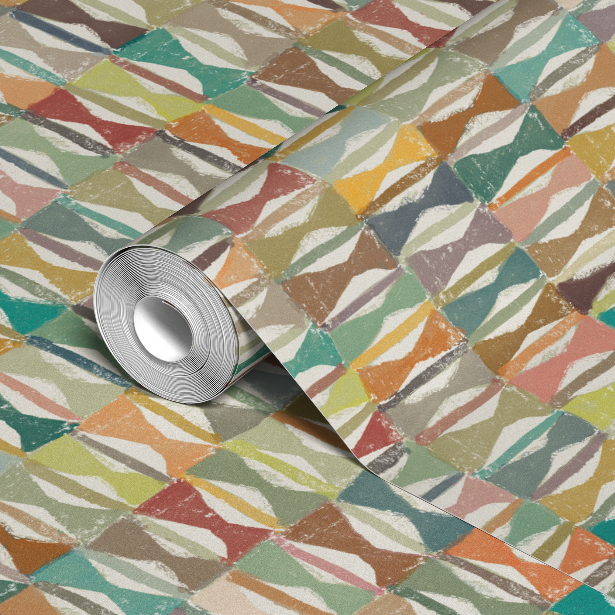  wallpaper roll closeup mockup