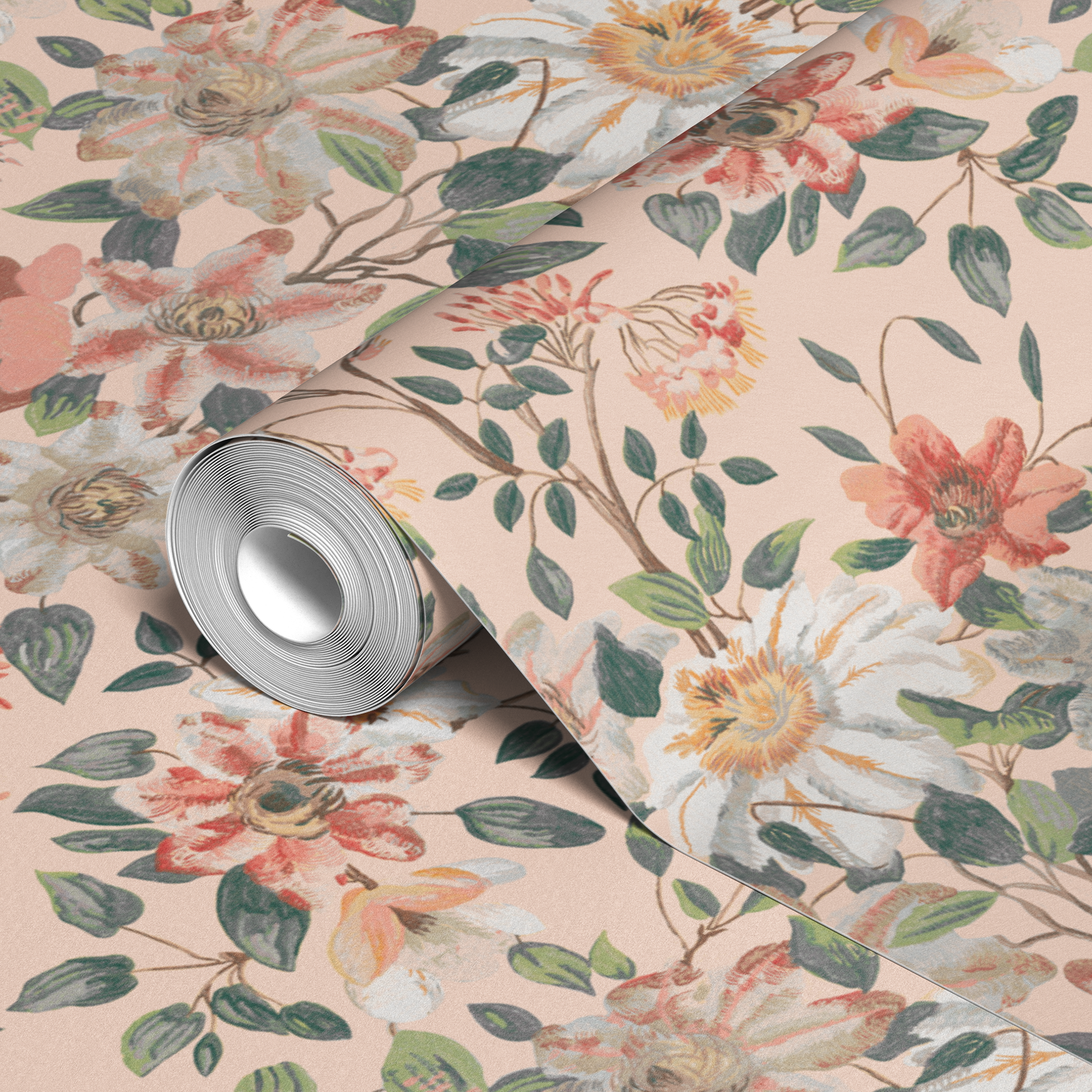 wallpaper roll closeup mockup