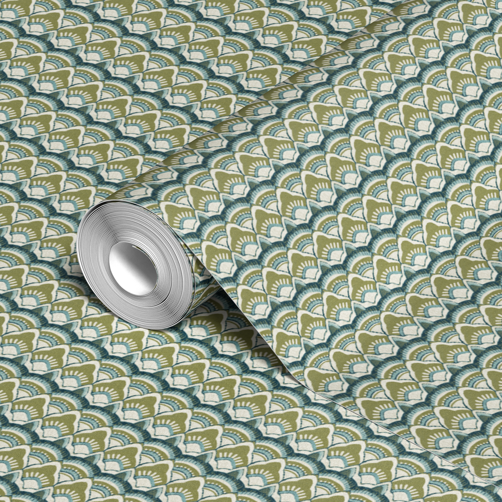  wallpaper roll closeup mockup