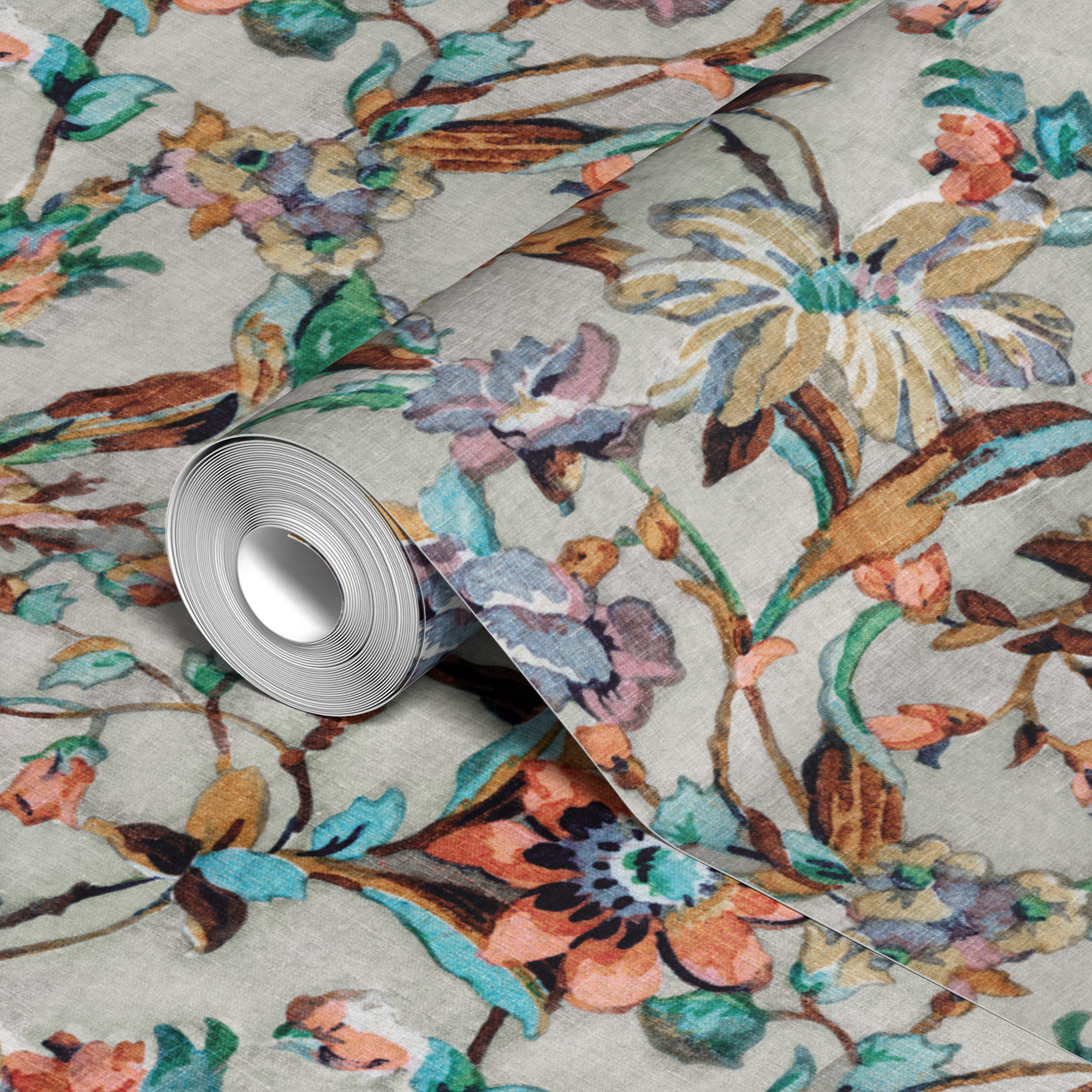  wallpaper roll closeup mockup