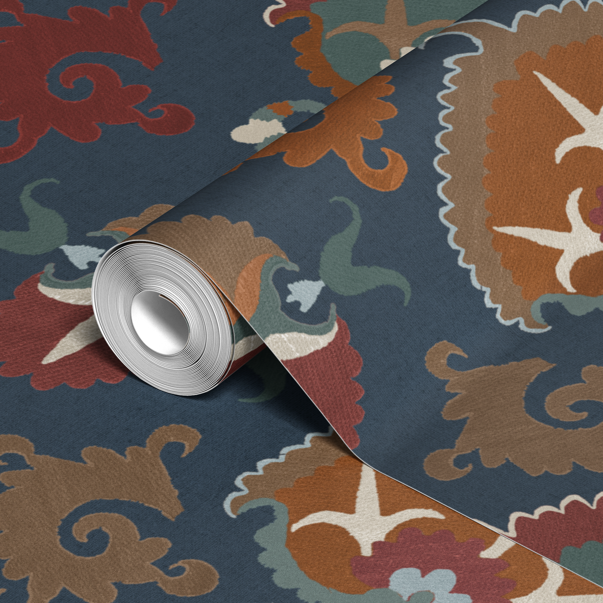  wallpaper roll closeup mockup