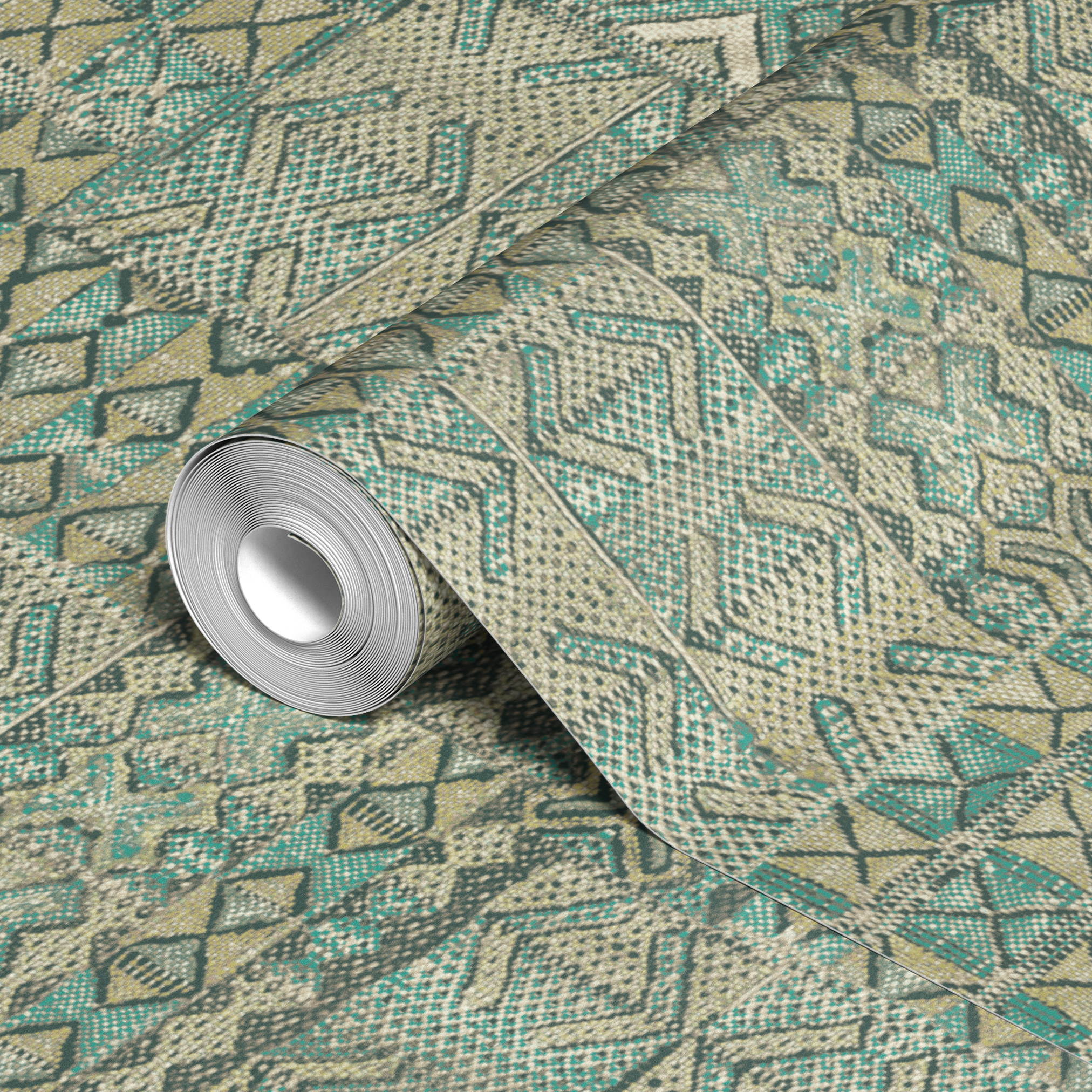  wallpaper roll closeup mockup