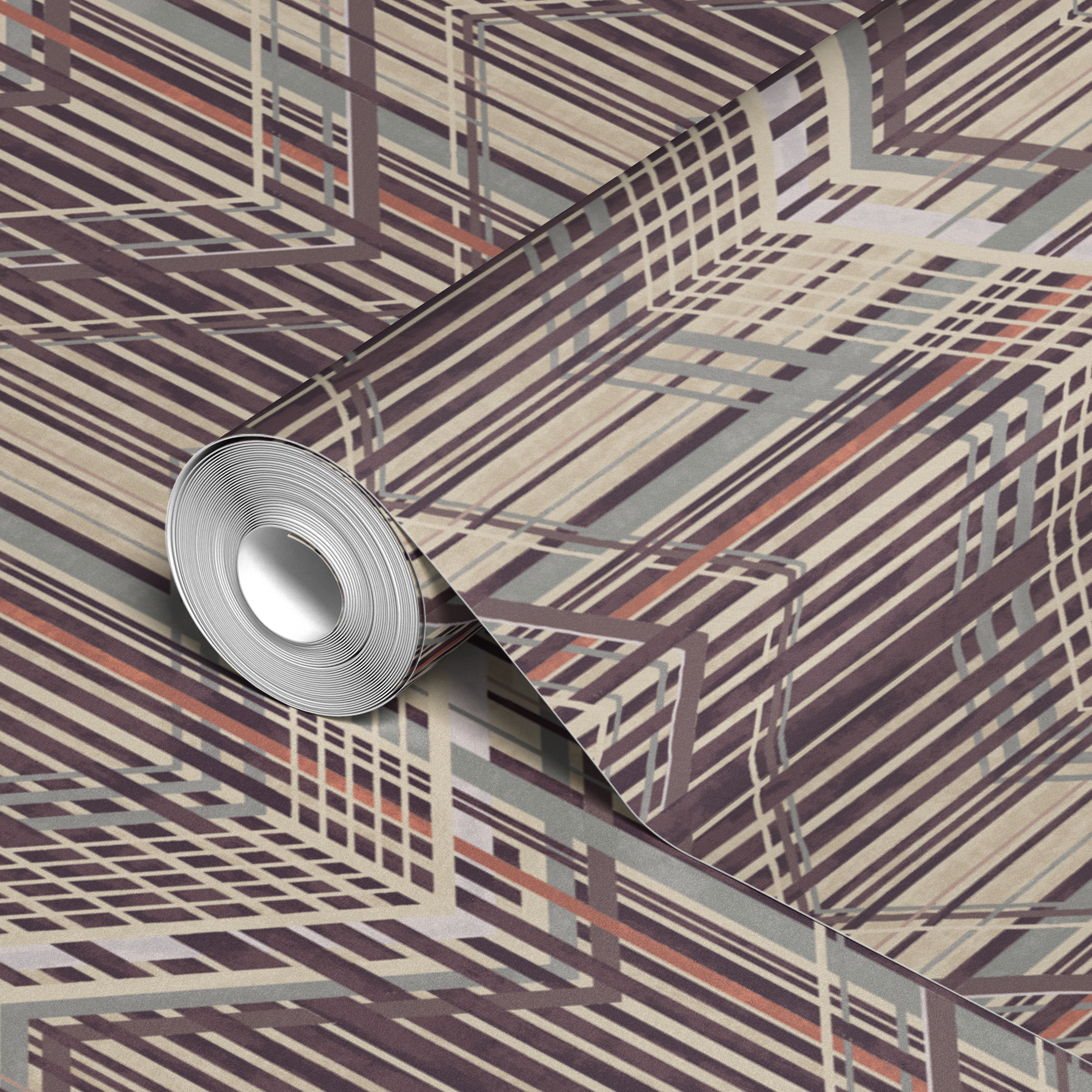  wallpaper roll closeup mockup