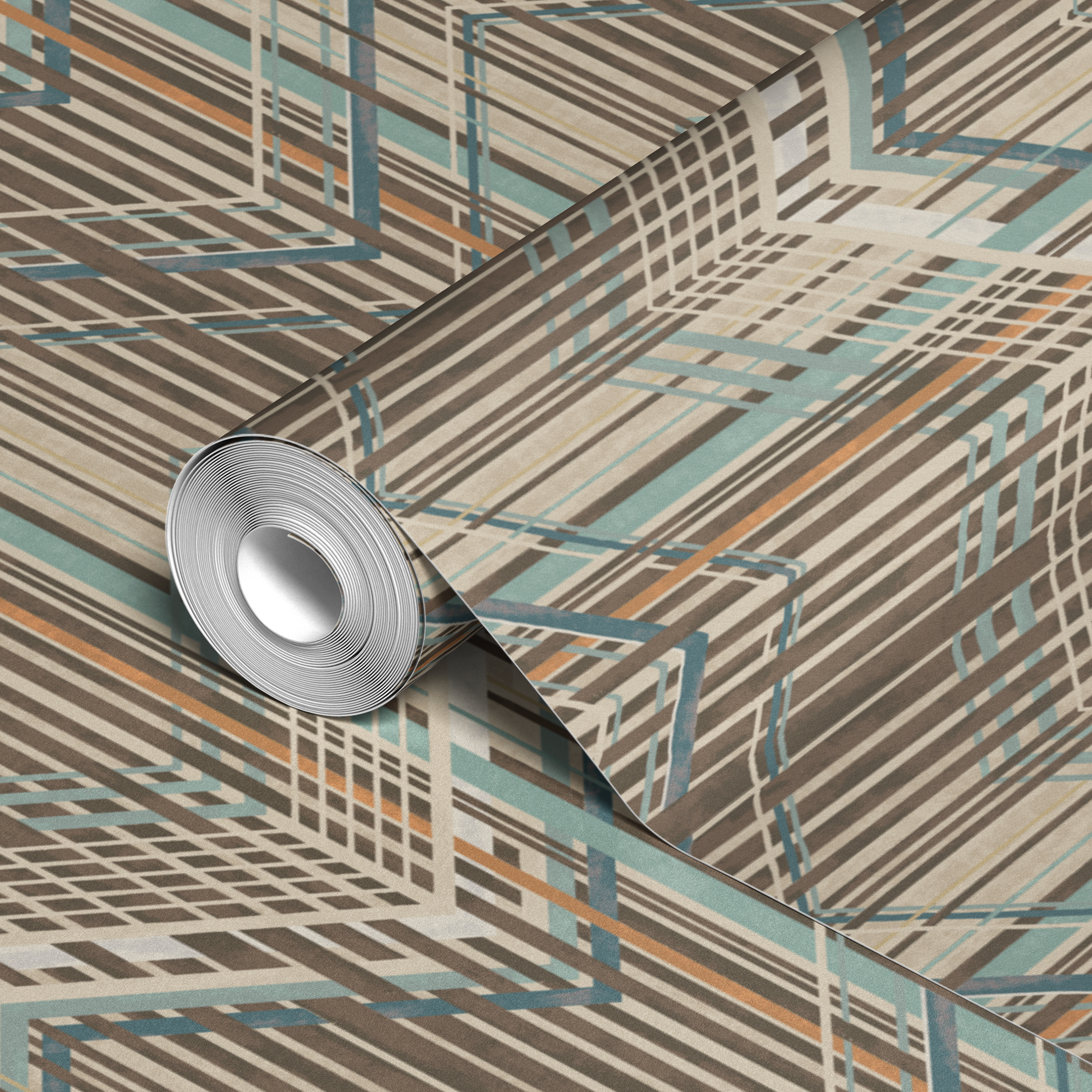  wallpaper roll closeup mockup