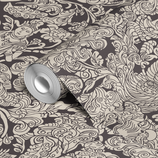  wallpaper roll closeup mockup