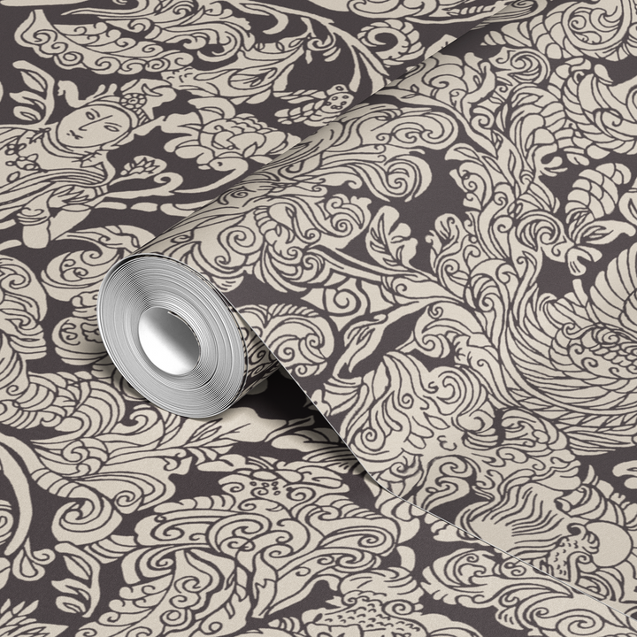  wallpaper roll closeup mockup