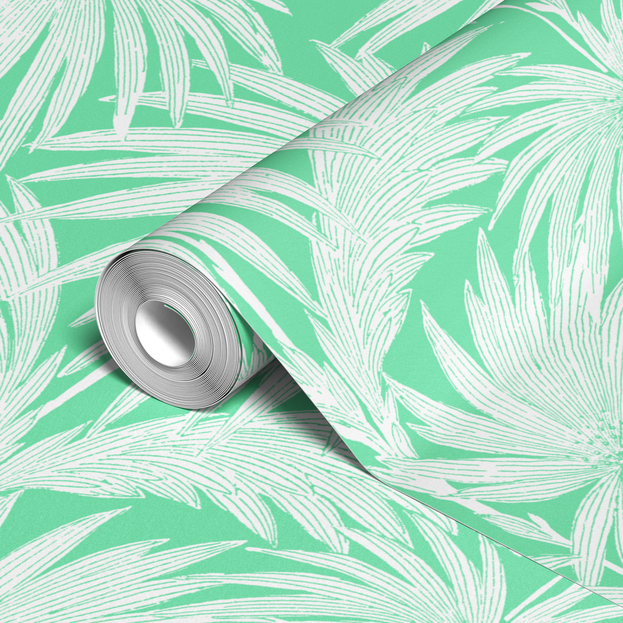  wallpaper roll closeup mockup