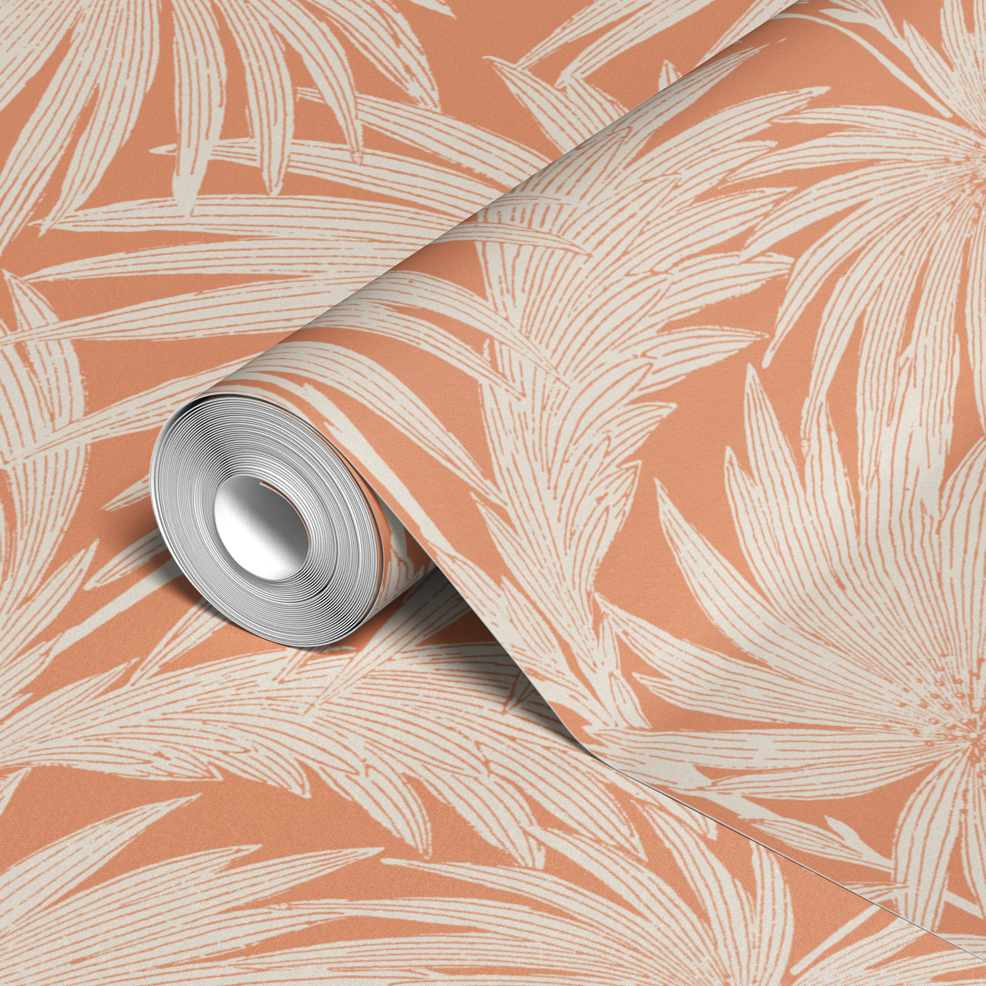  wallpaper roll closeup mockup