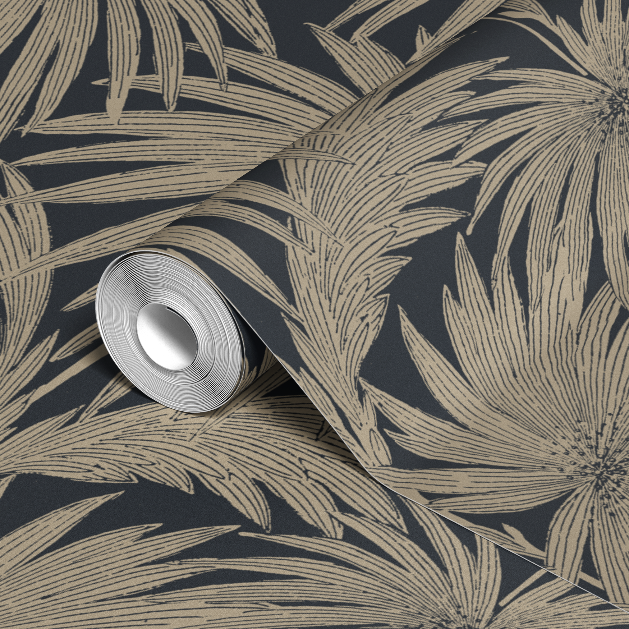  wallpaper roll closeup mockup