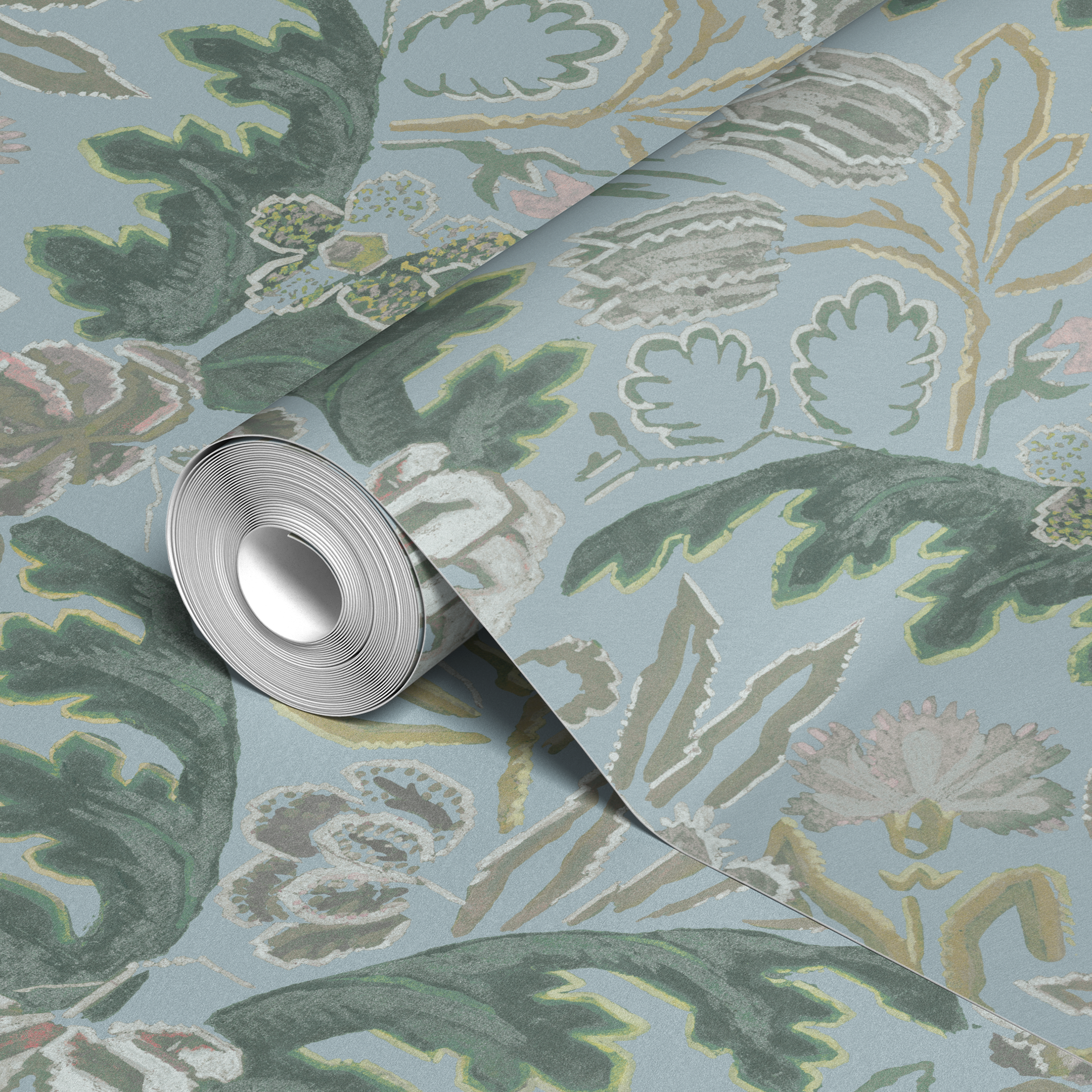  wallpaper roll closeup mockup