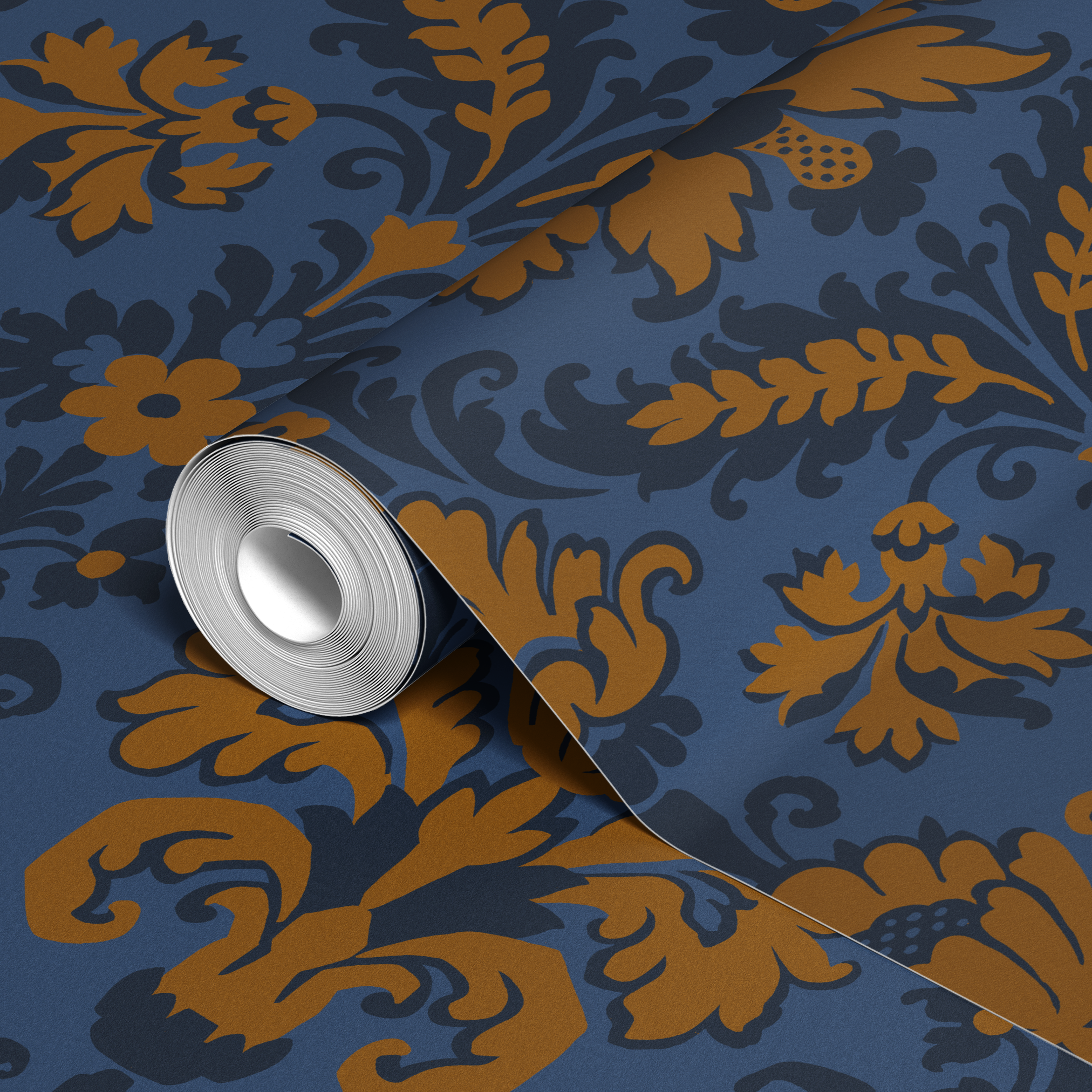  wallpaper roll closeup mockup