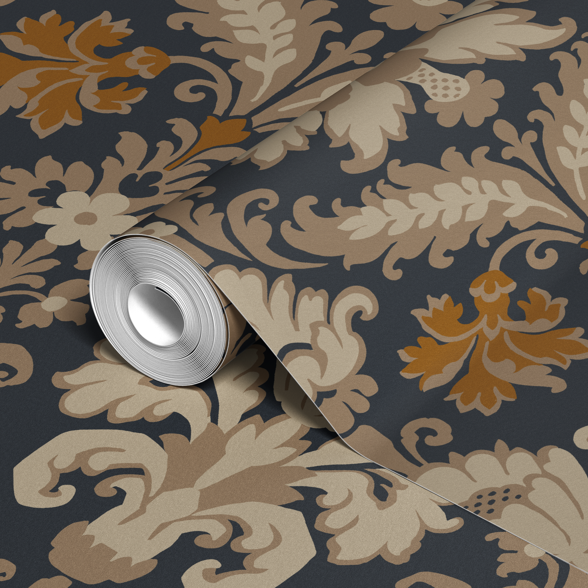  wallpaper roll closeup mockup