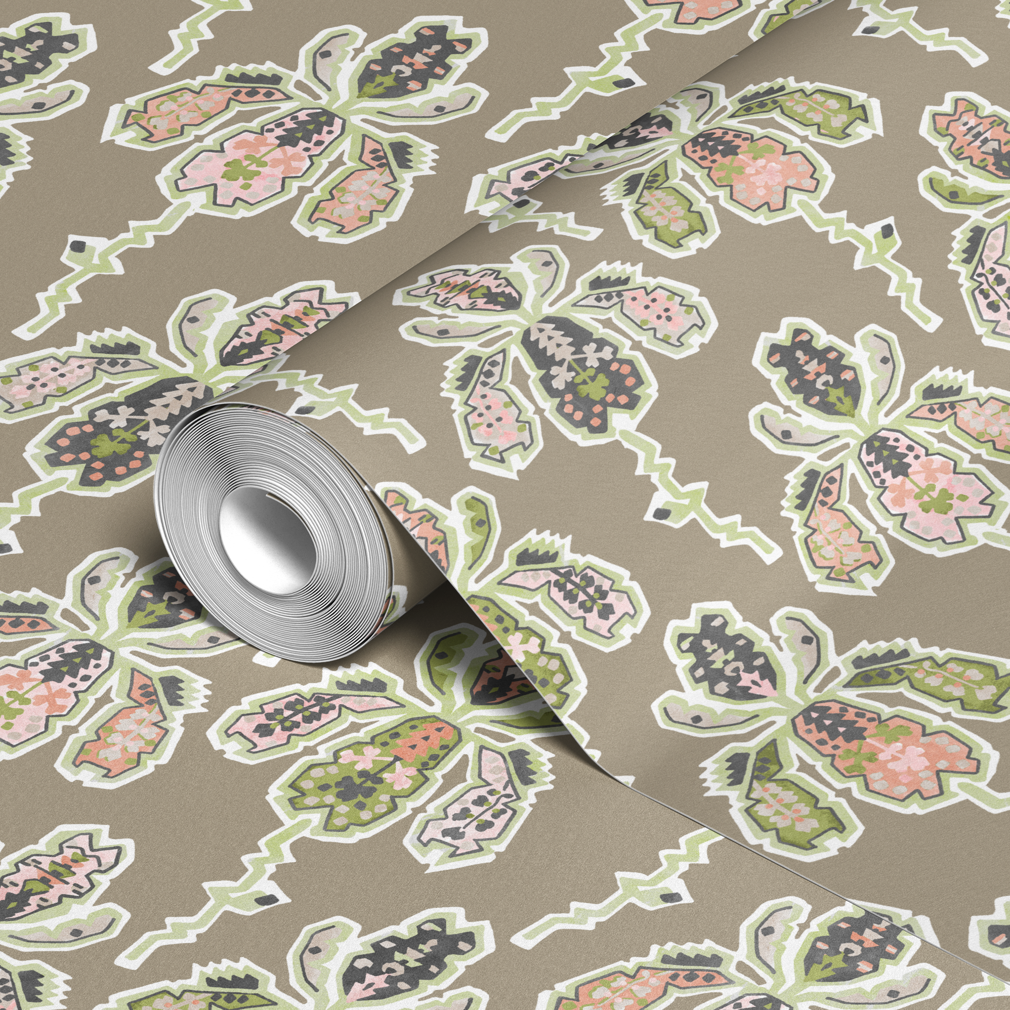  wallpaper roll closeup mockup