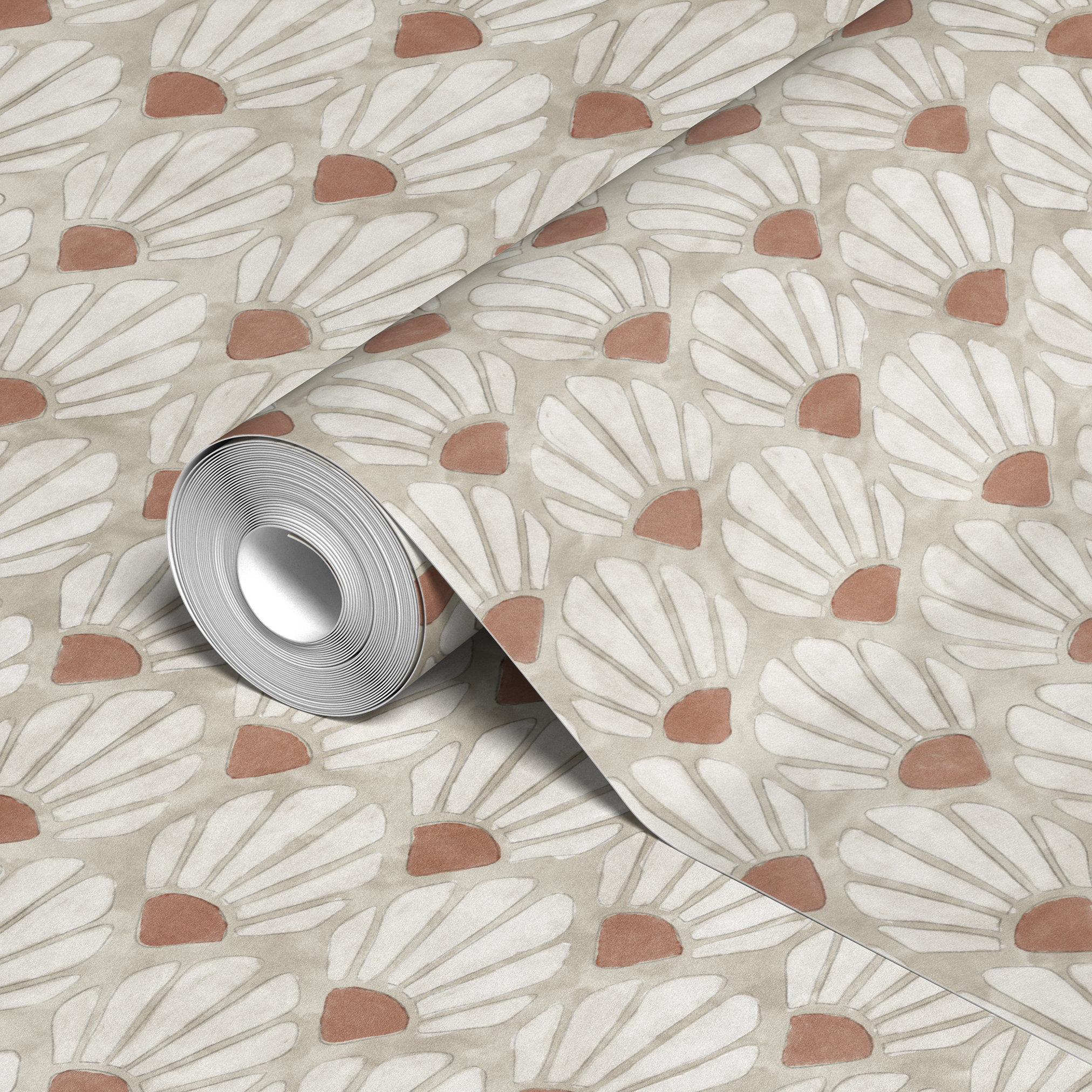  wallpaper roll closeup mockup