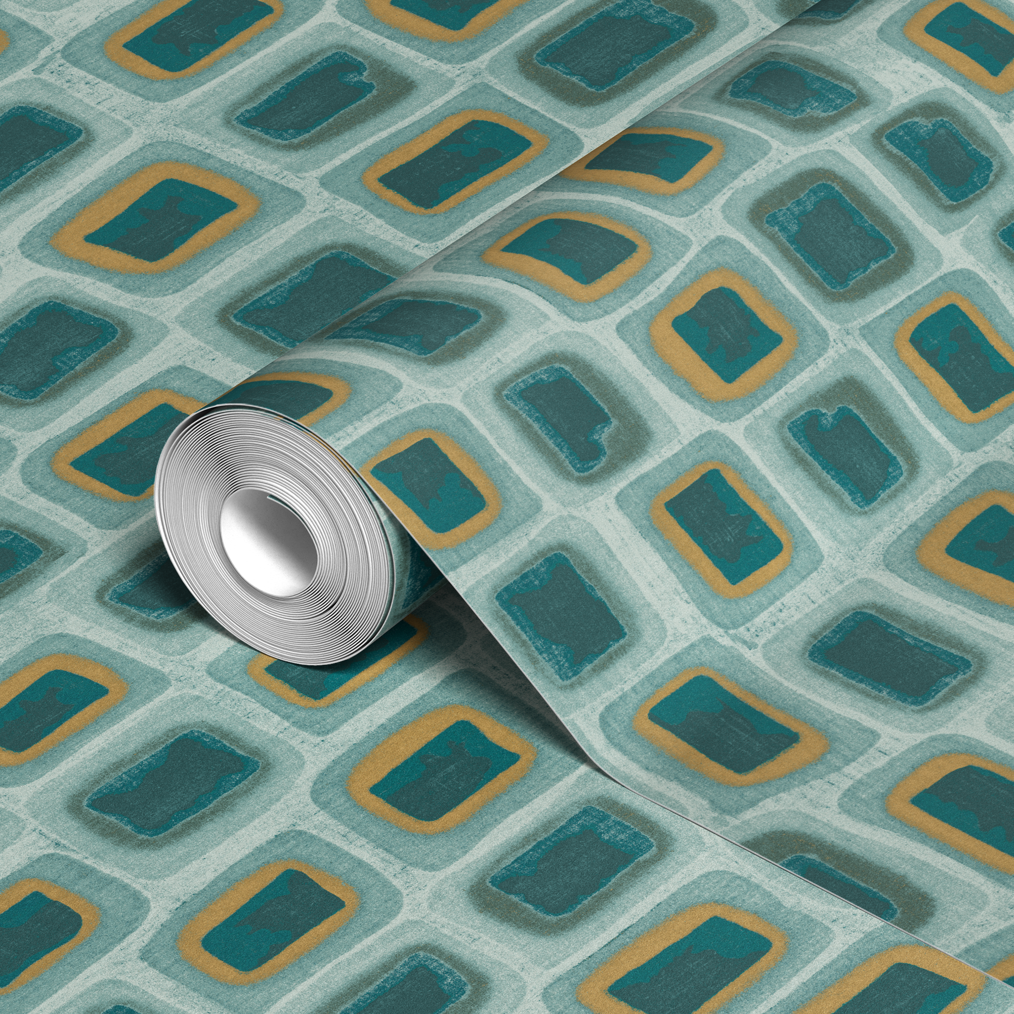  wallpaper roll closeup mockup