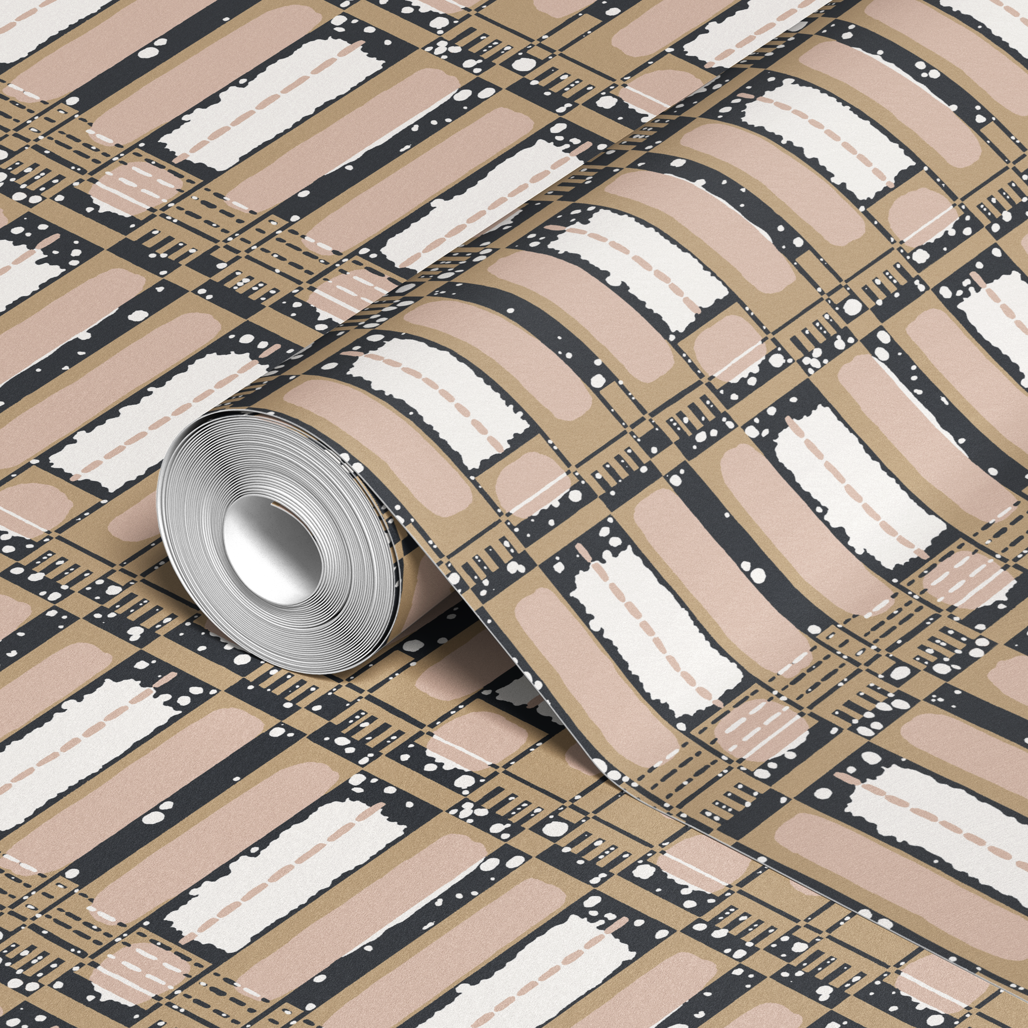  wallpaper roll closeup mockup