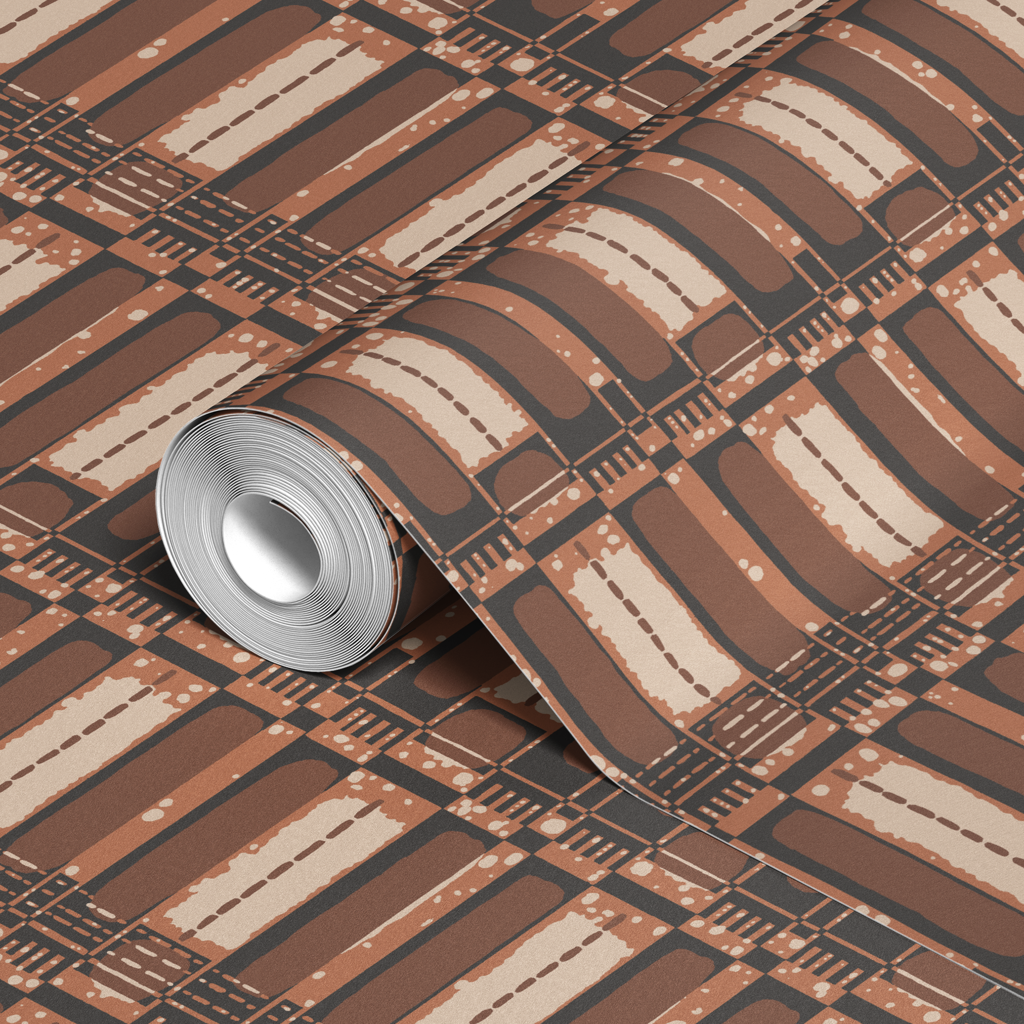  wallpaper roll closeup mockup