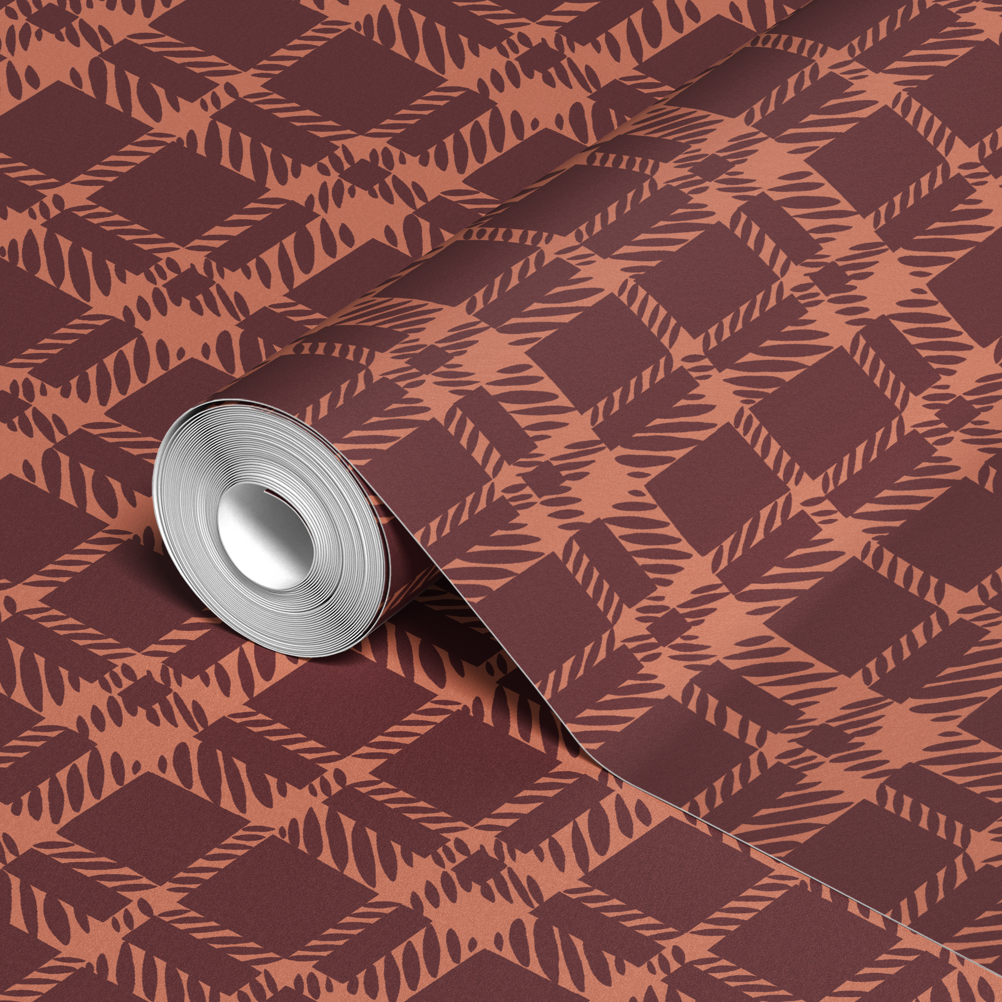  wallpaper roll closeup mockup