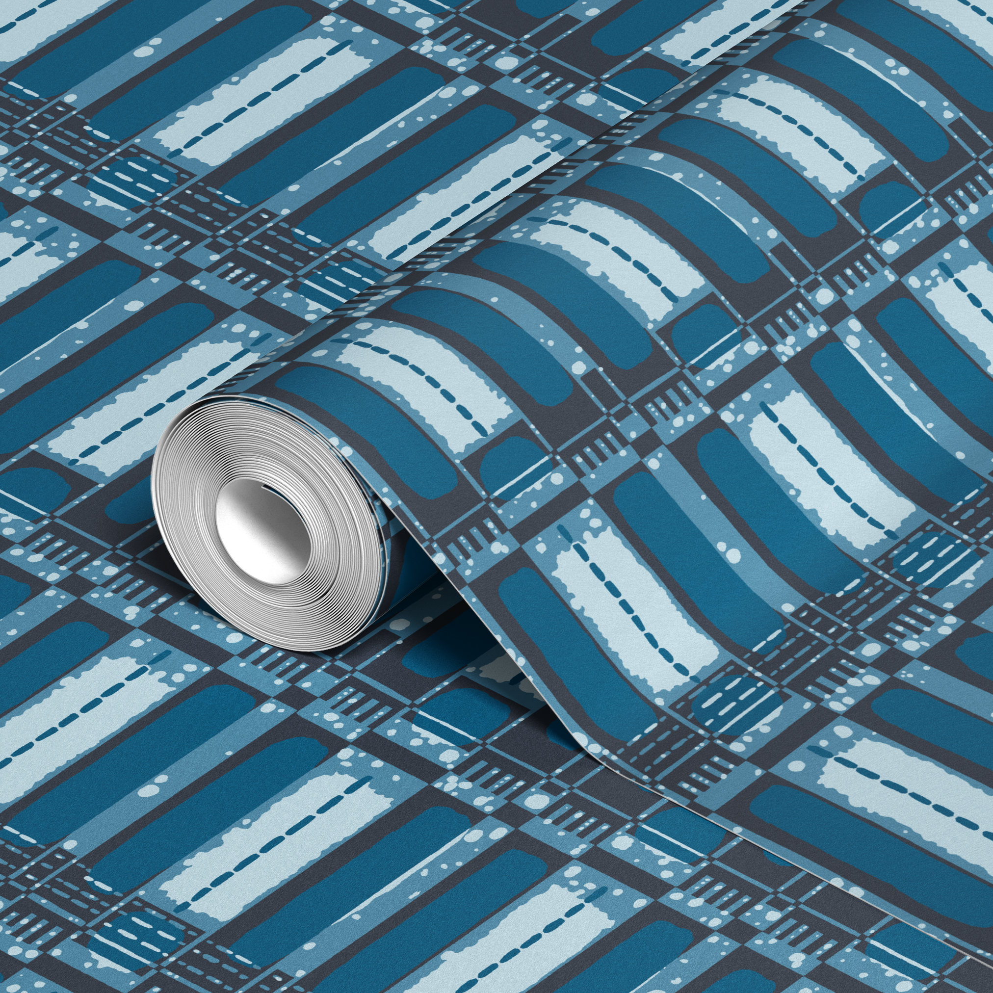  wallpaper roll closeup mockup