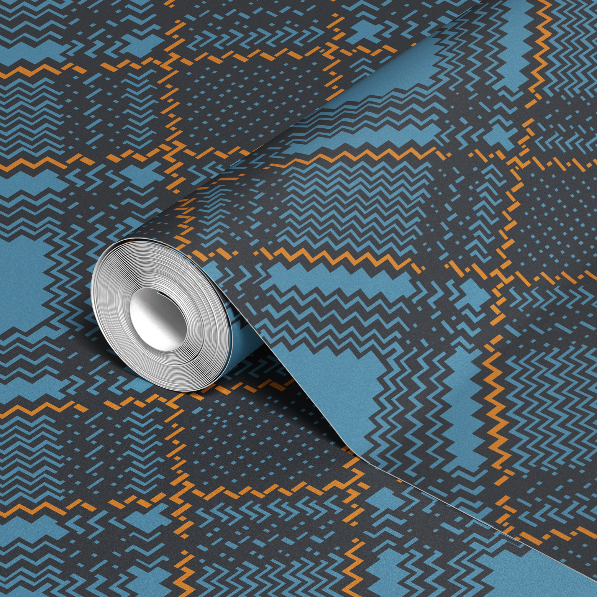  wallpaper roll closeup mockup