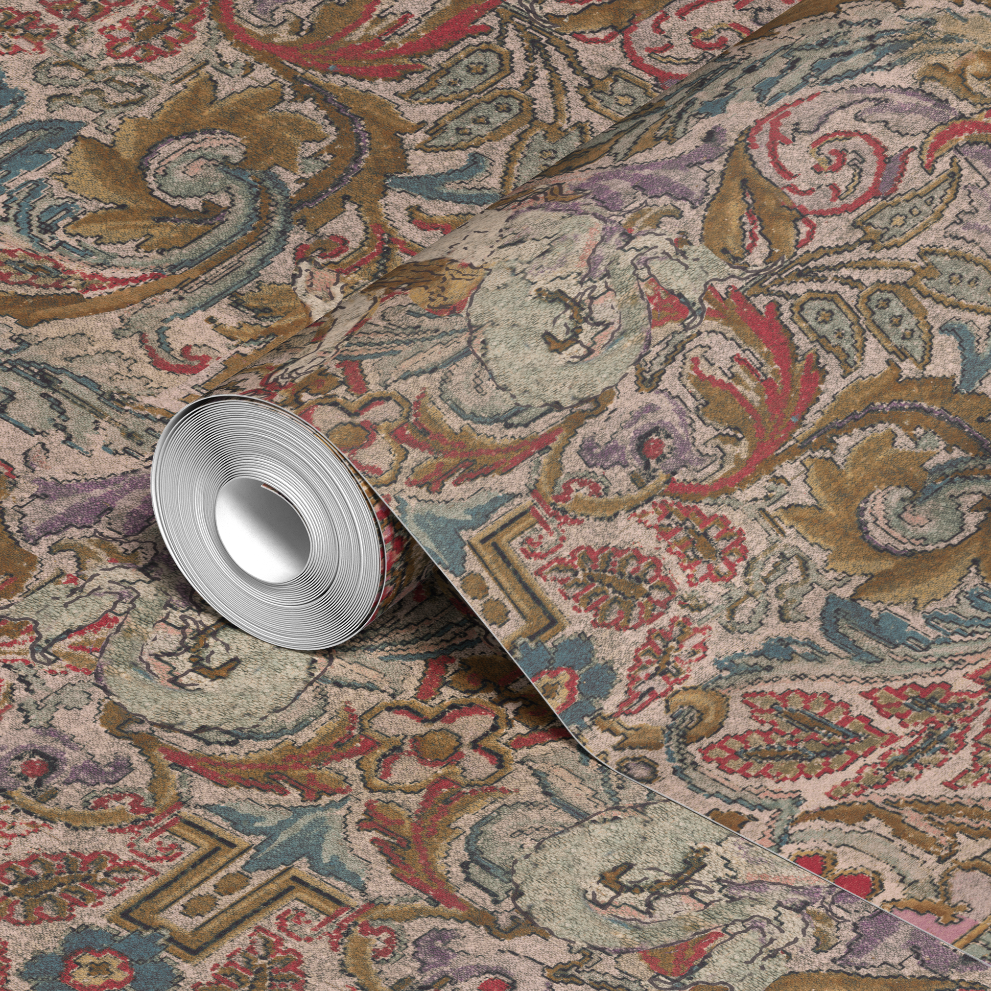  wallpaper roll closeup mockup