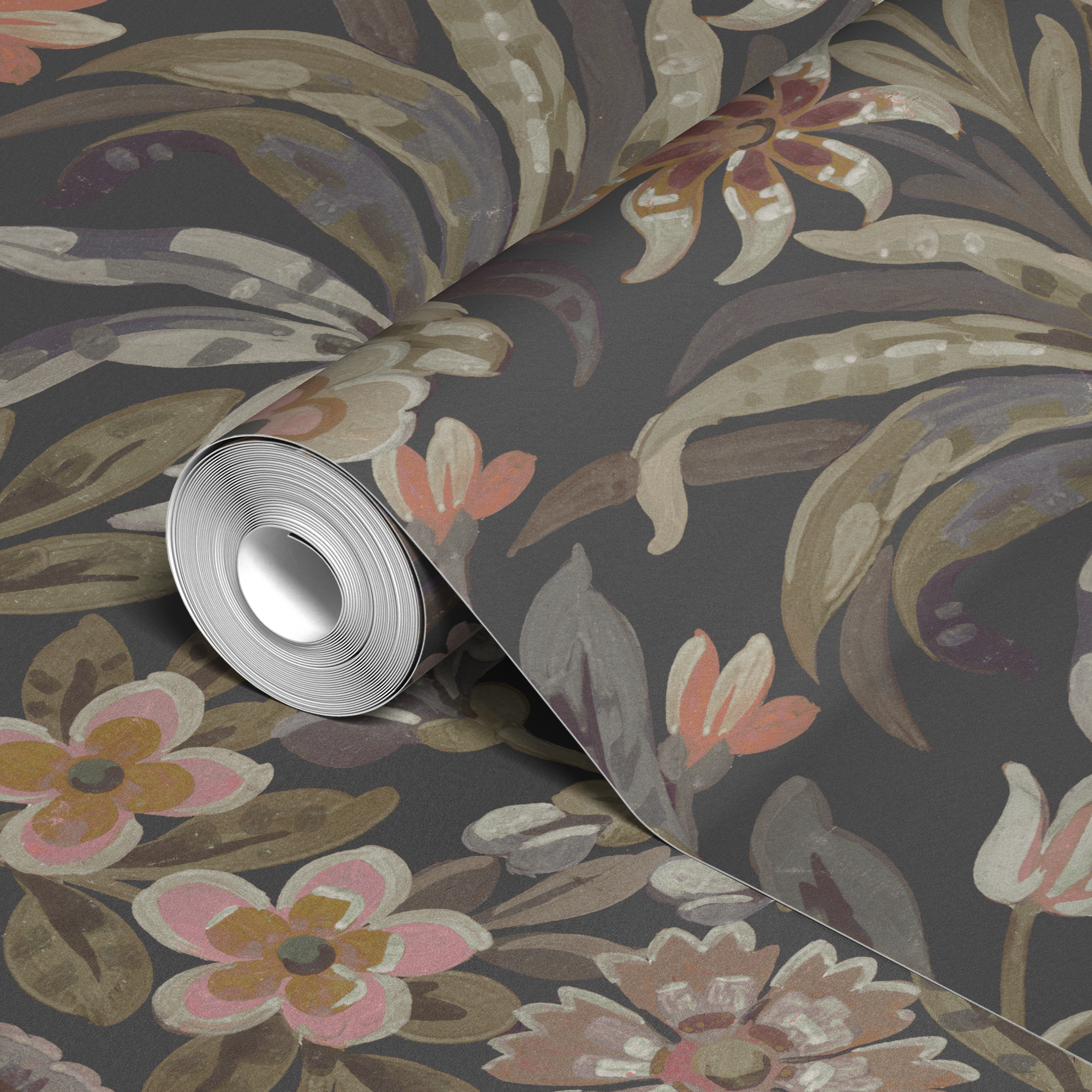  wallpaper roll closeup mockup