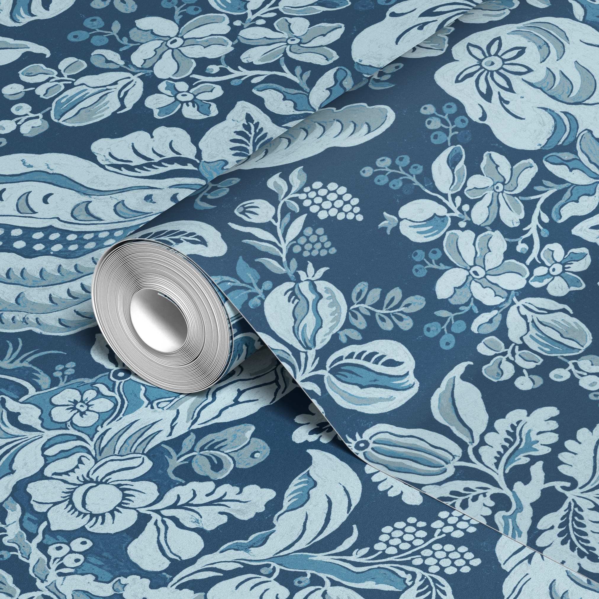  wallpaper roll closeup mockup