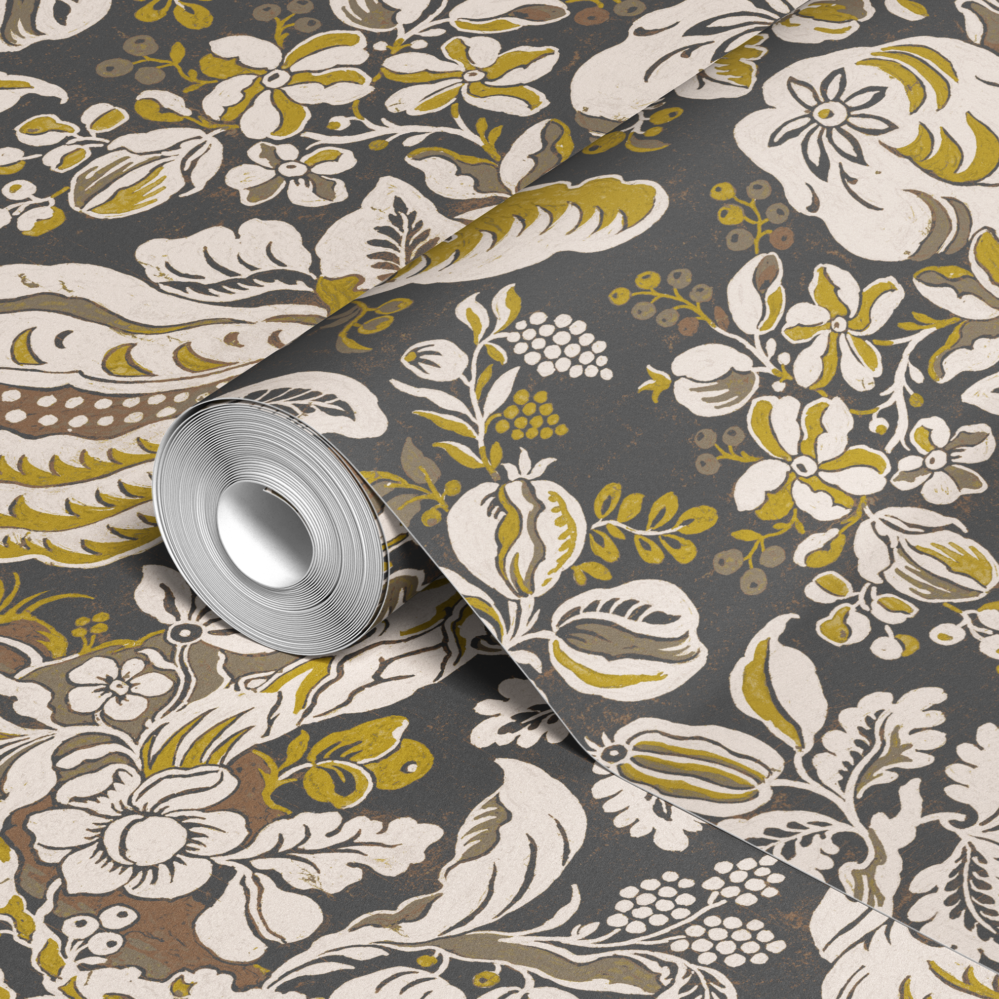  wallpaper roll closeup mockup