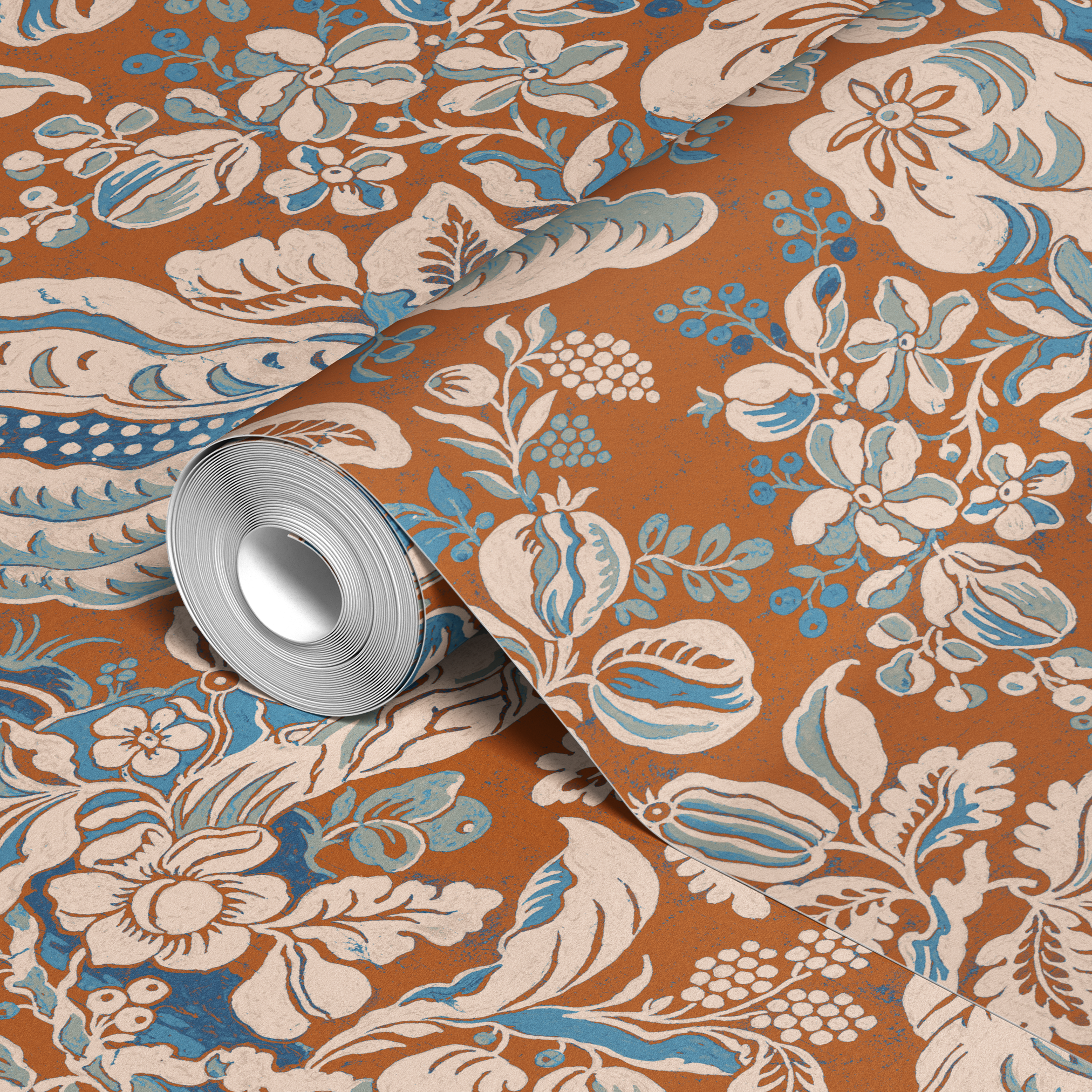  wallpaper roll closeup mockup