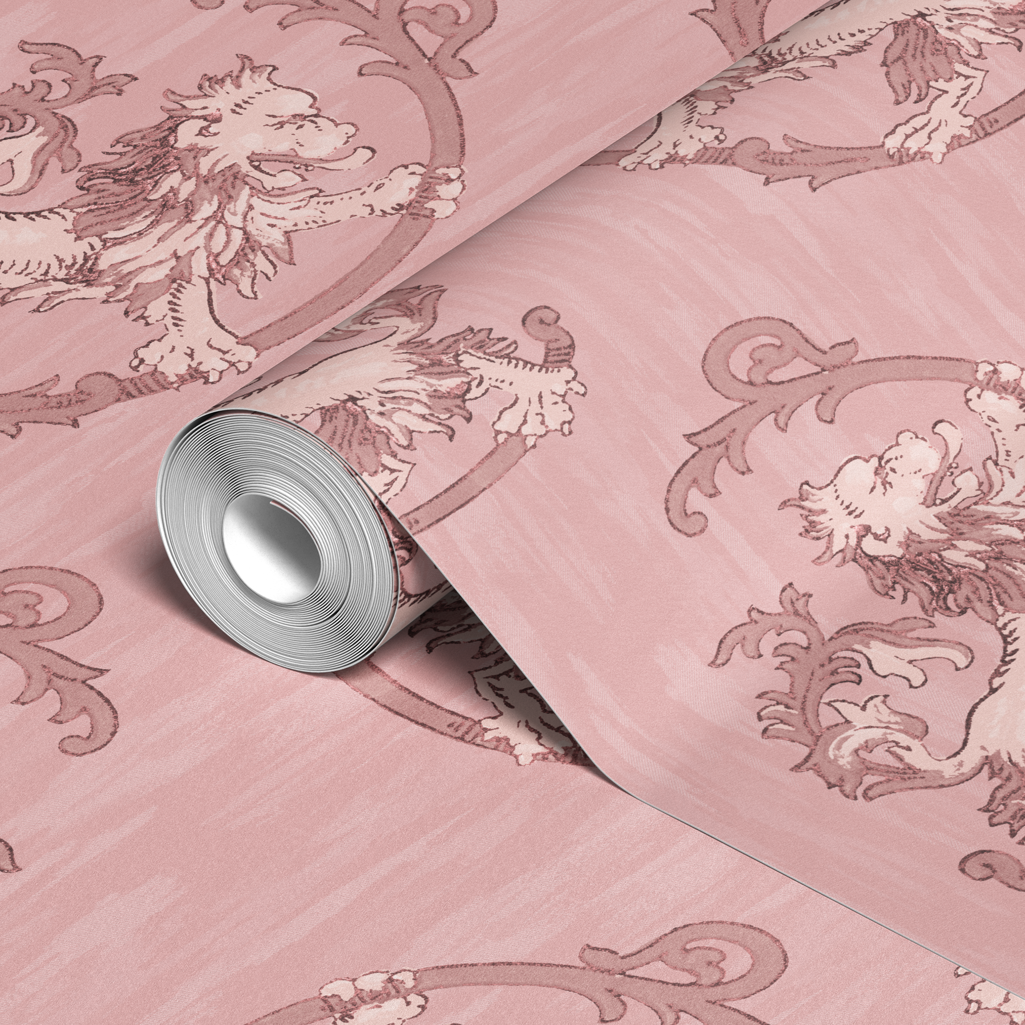  wallpaper roll closeup mockup