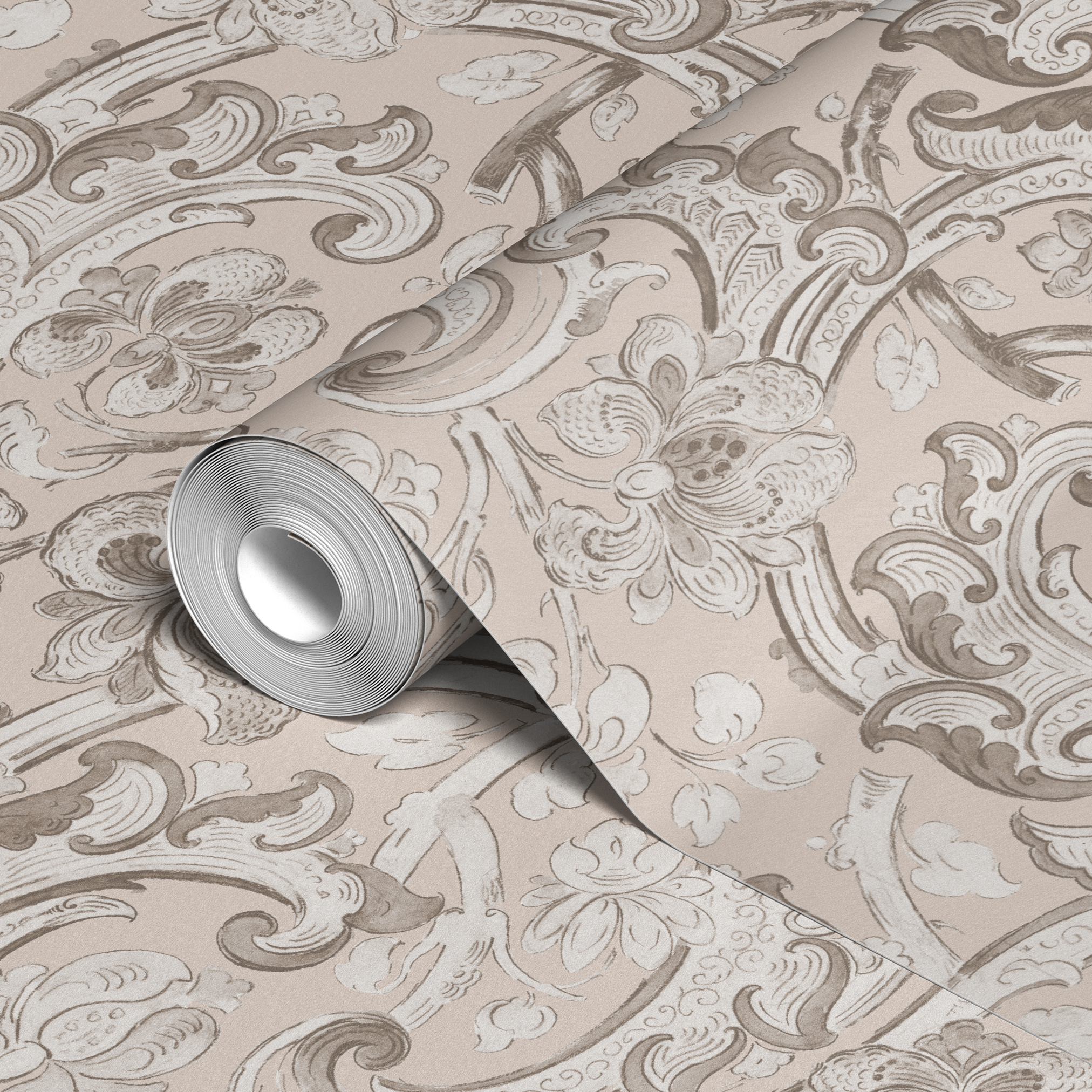  wallpaper roll closeup mockup