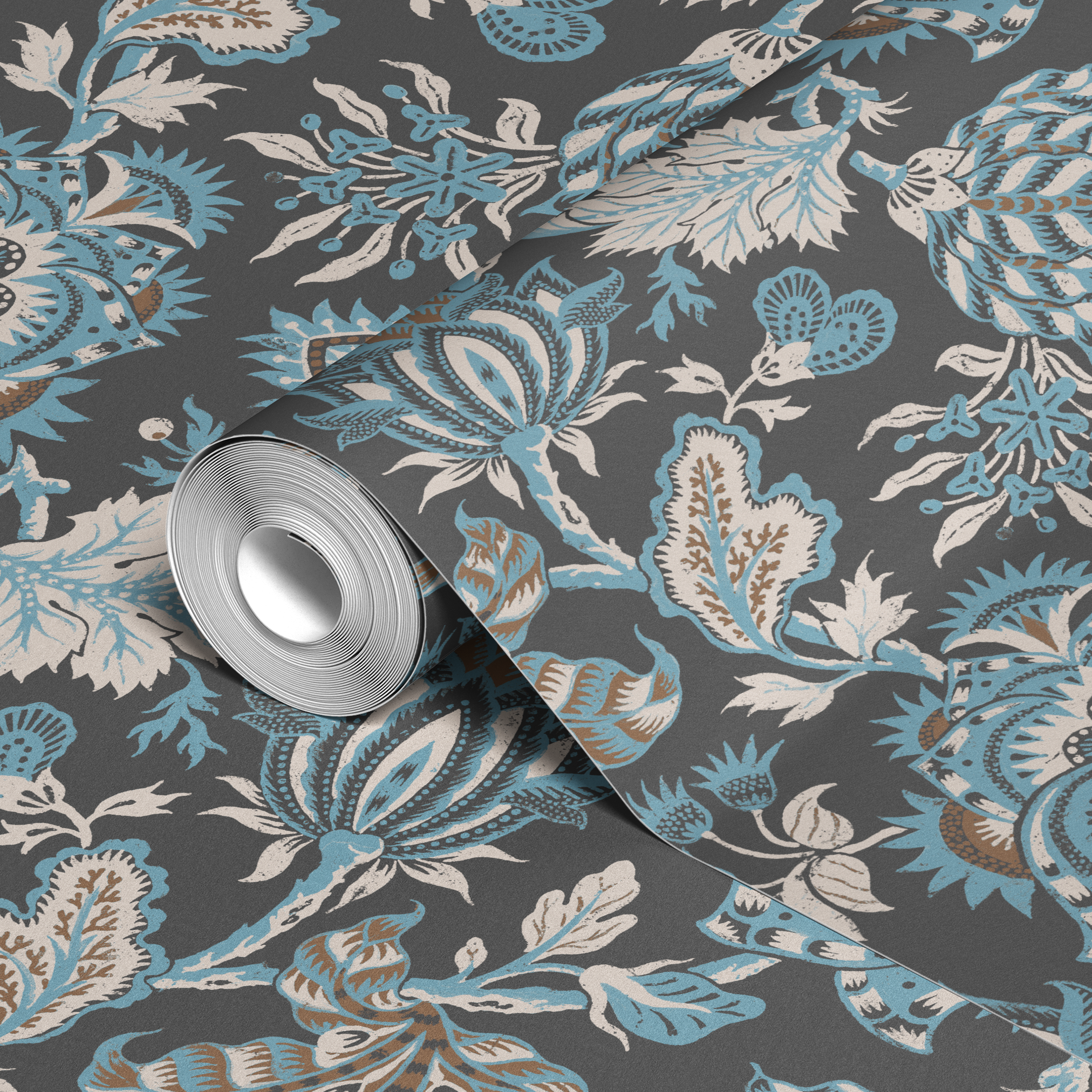  wallpaper roll closeup mockup