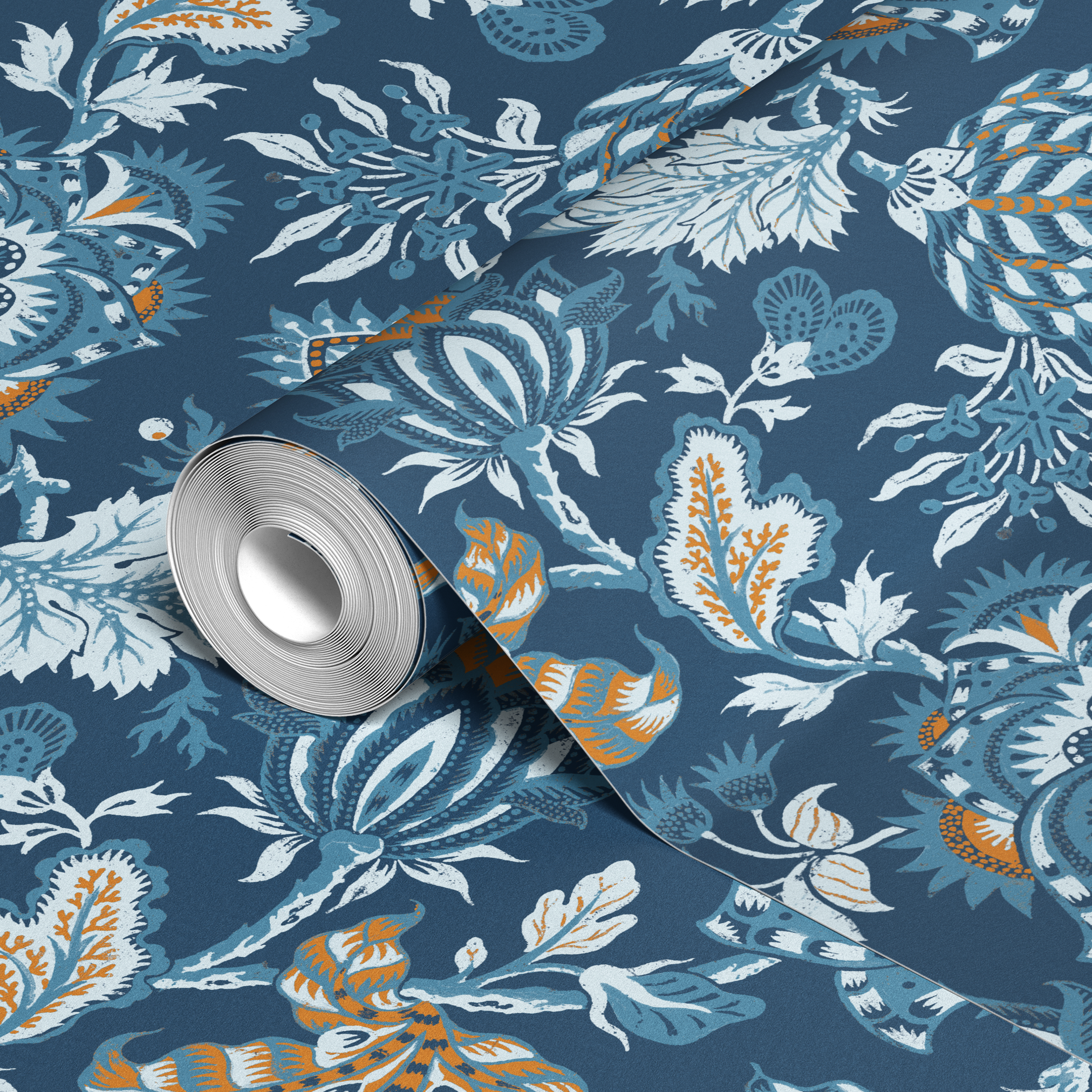  wallpaper roll closeup mockup