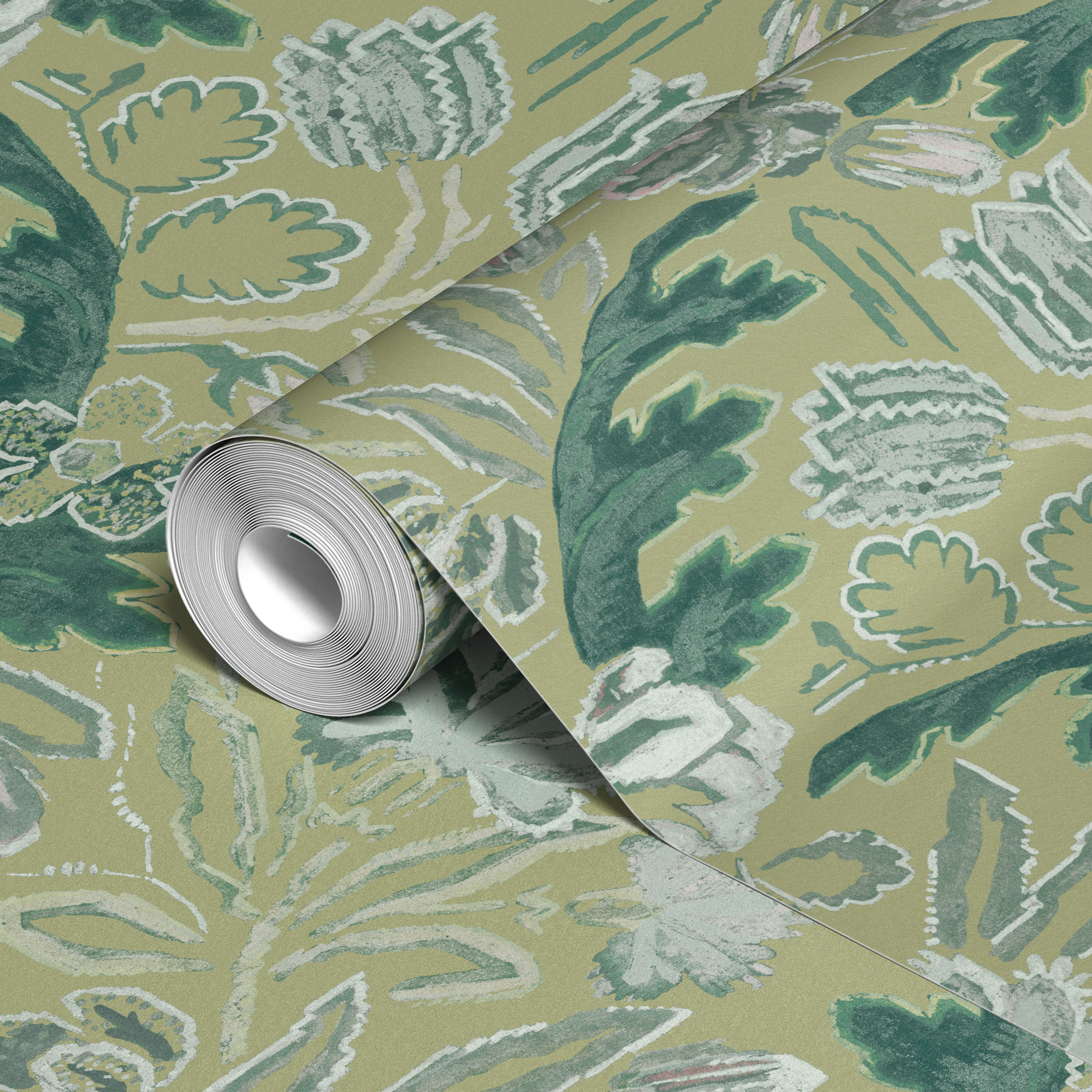  wallpaper roll closeup mockup