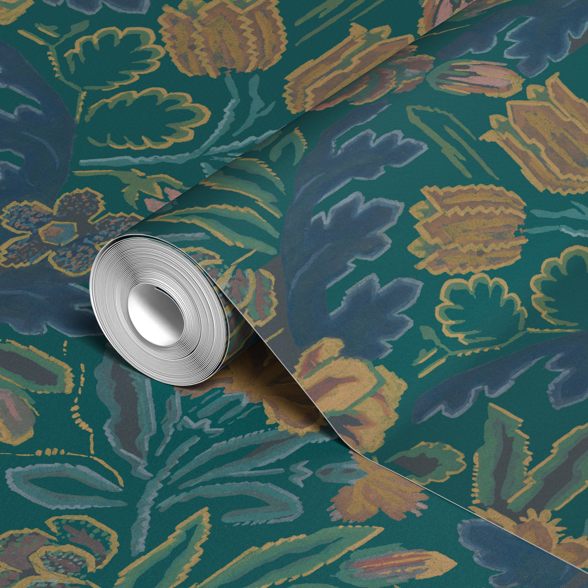  wallpaper roll closeup mockup