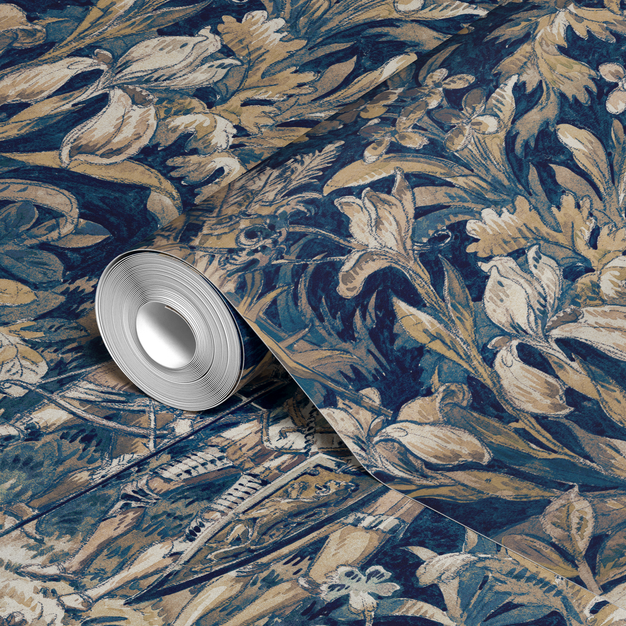  wallpaper roll closeup mockup