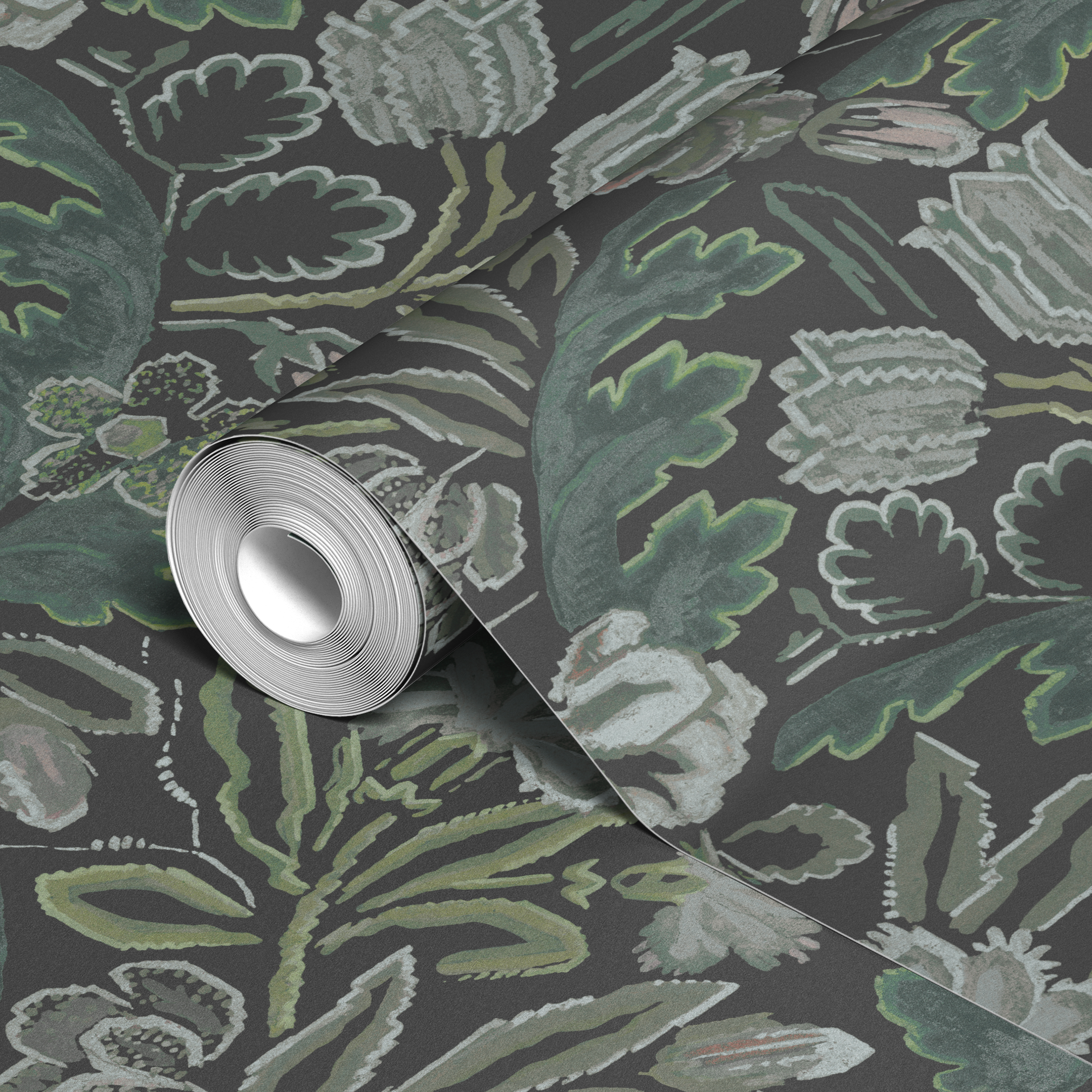  wallpaper roll closeup mockup