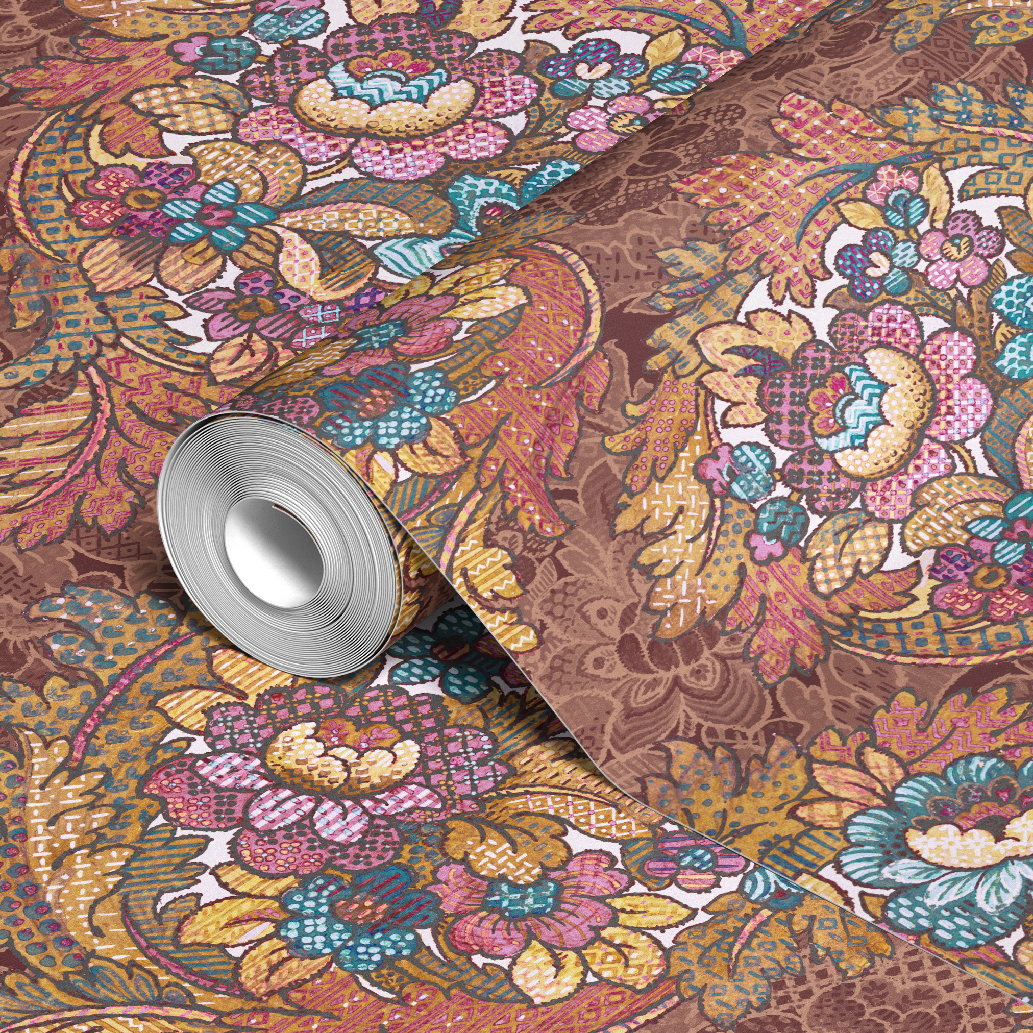  wallpaper roll closeup mockup