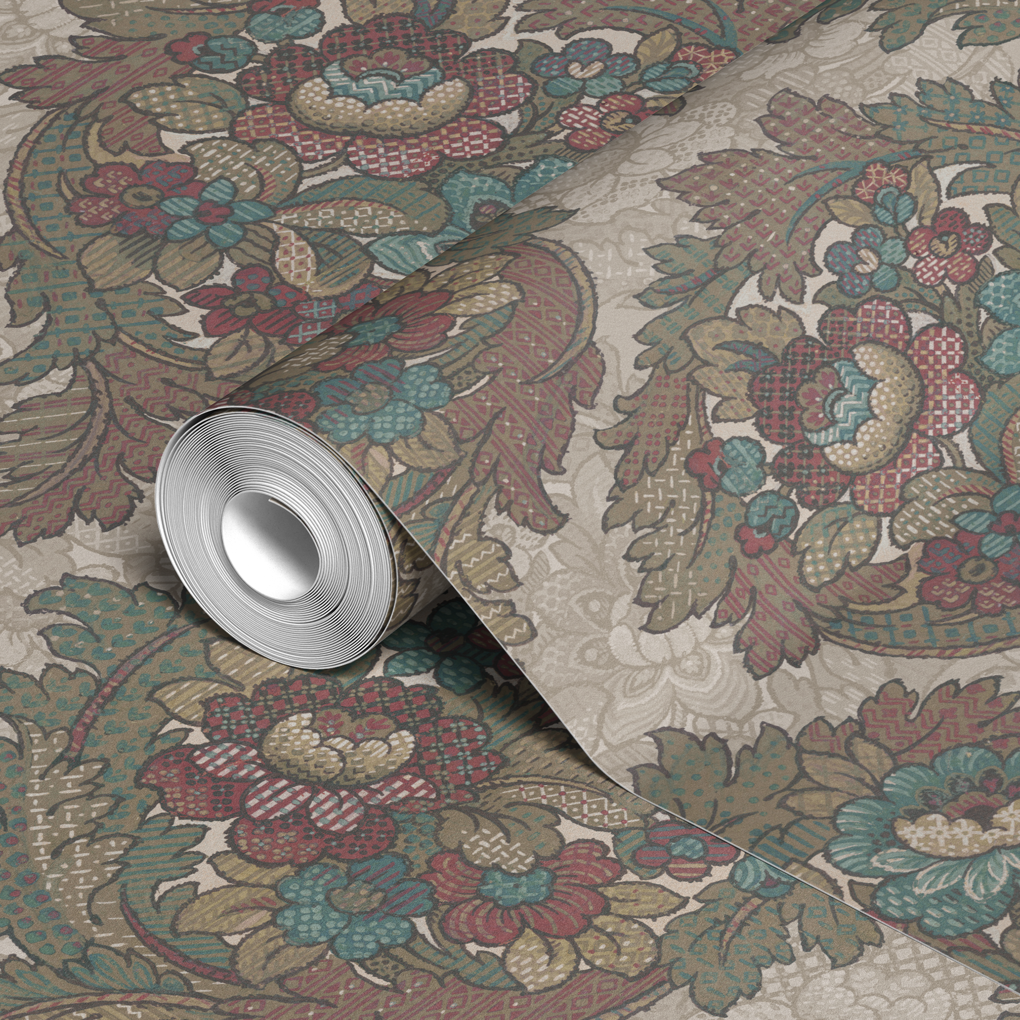 wallpaper roll closeup mockup