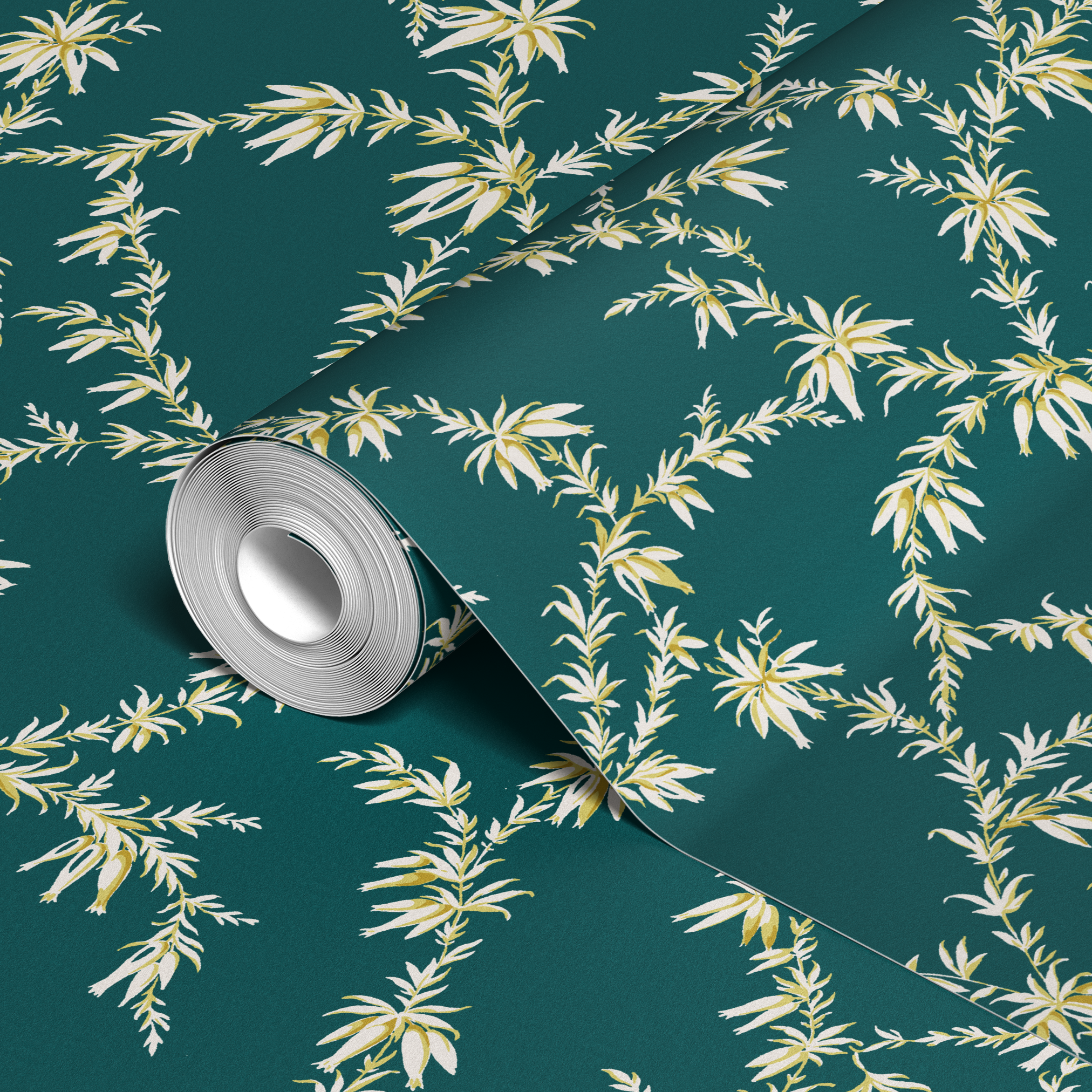  wallpaper roll closeup mockup