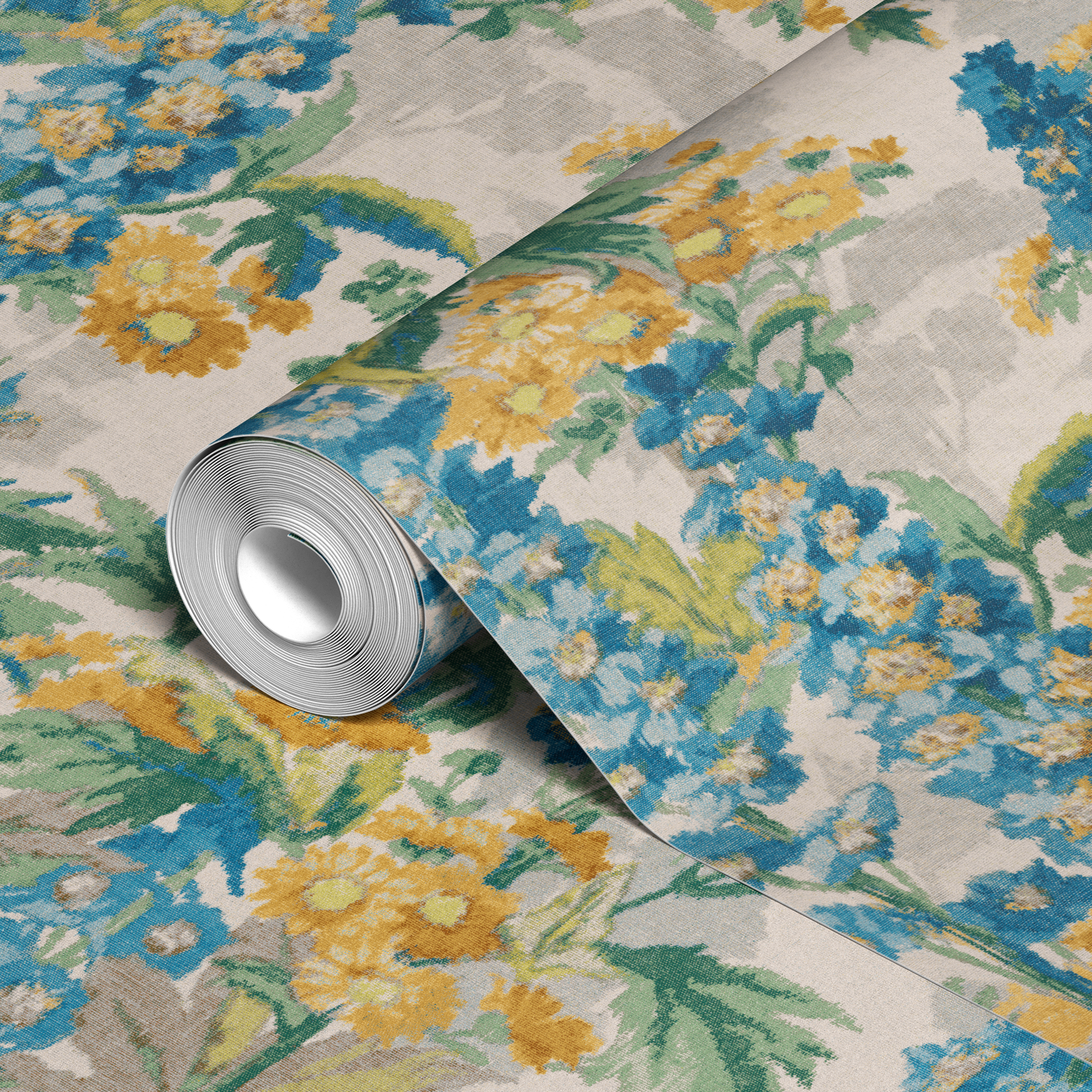  wallpaper roll closeup mockup