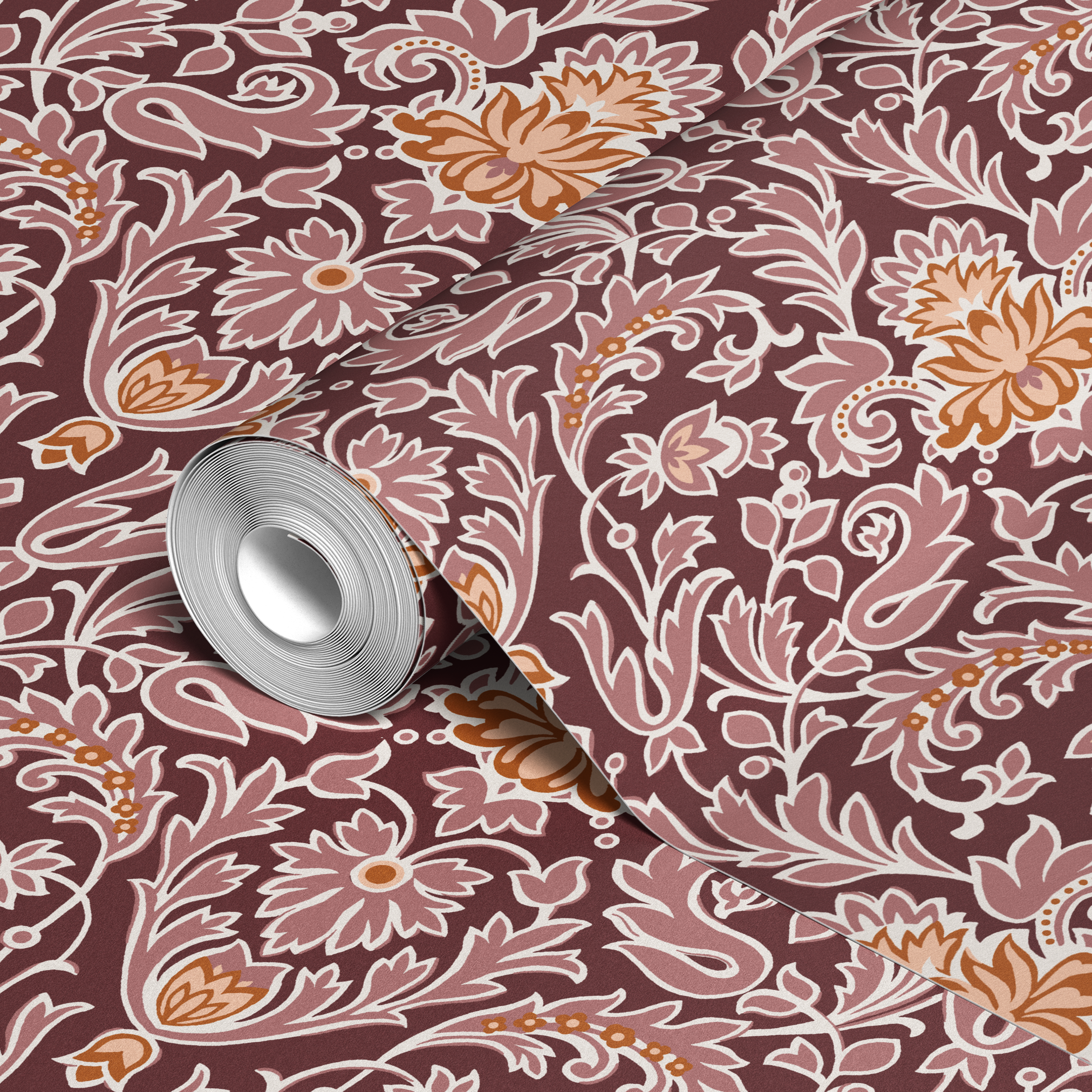  wallpaper roll closeup mockup