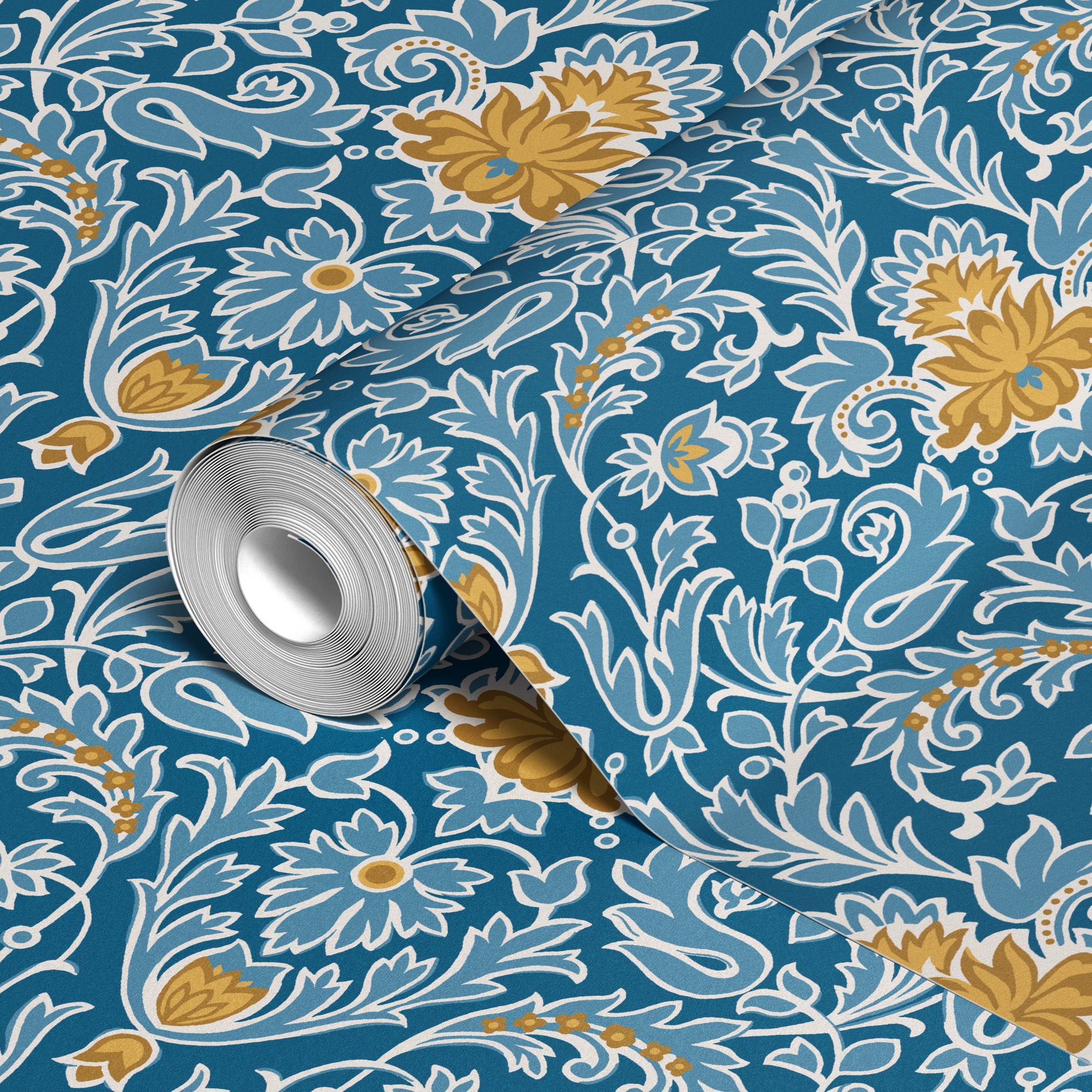  wallpaper roll closeup mockup