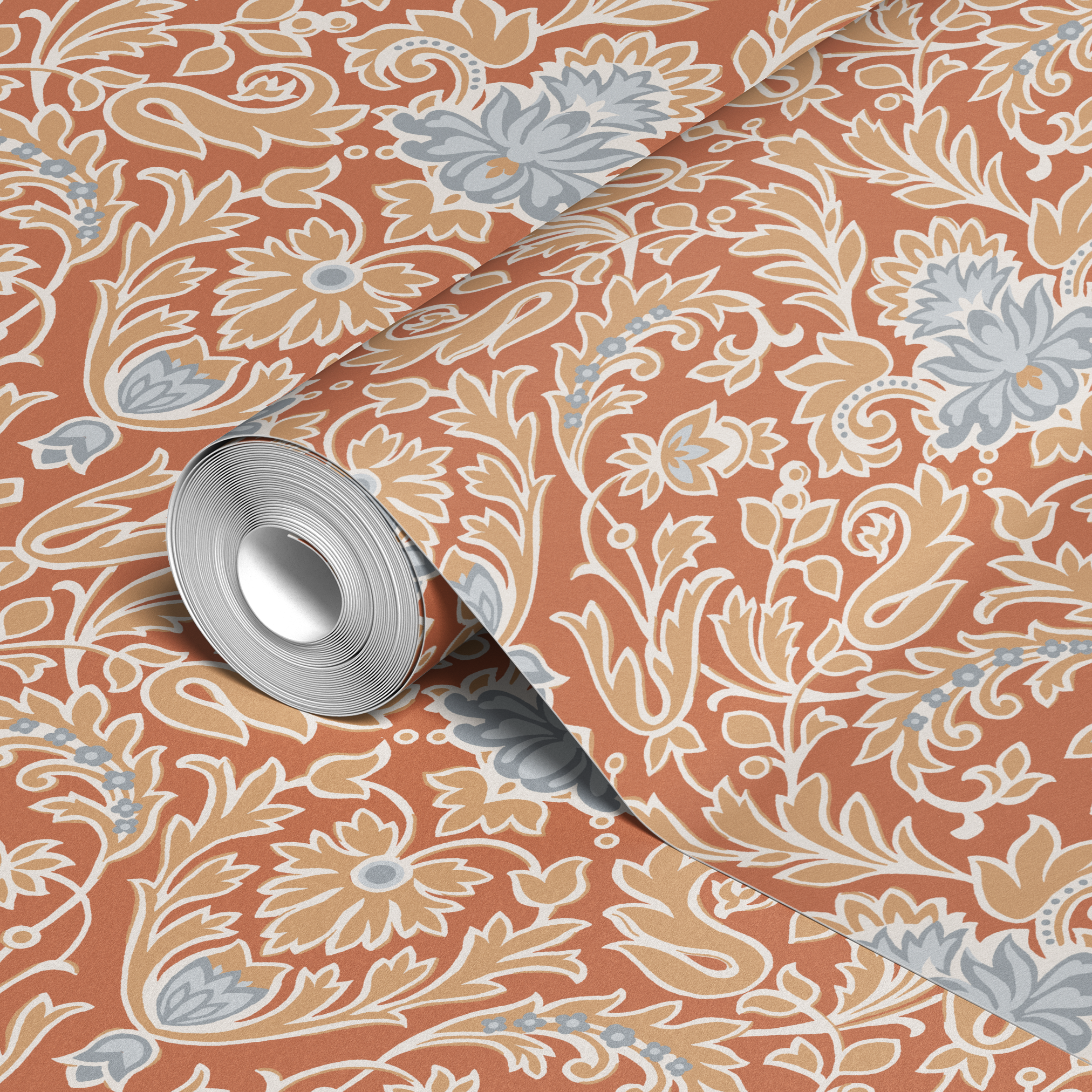  wallpaper roll closeup mockup