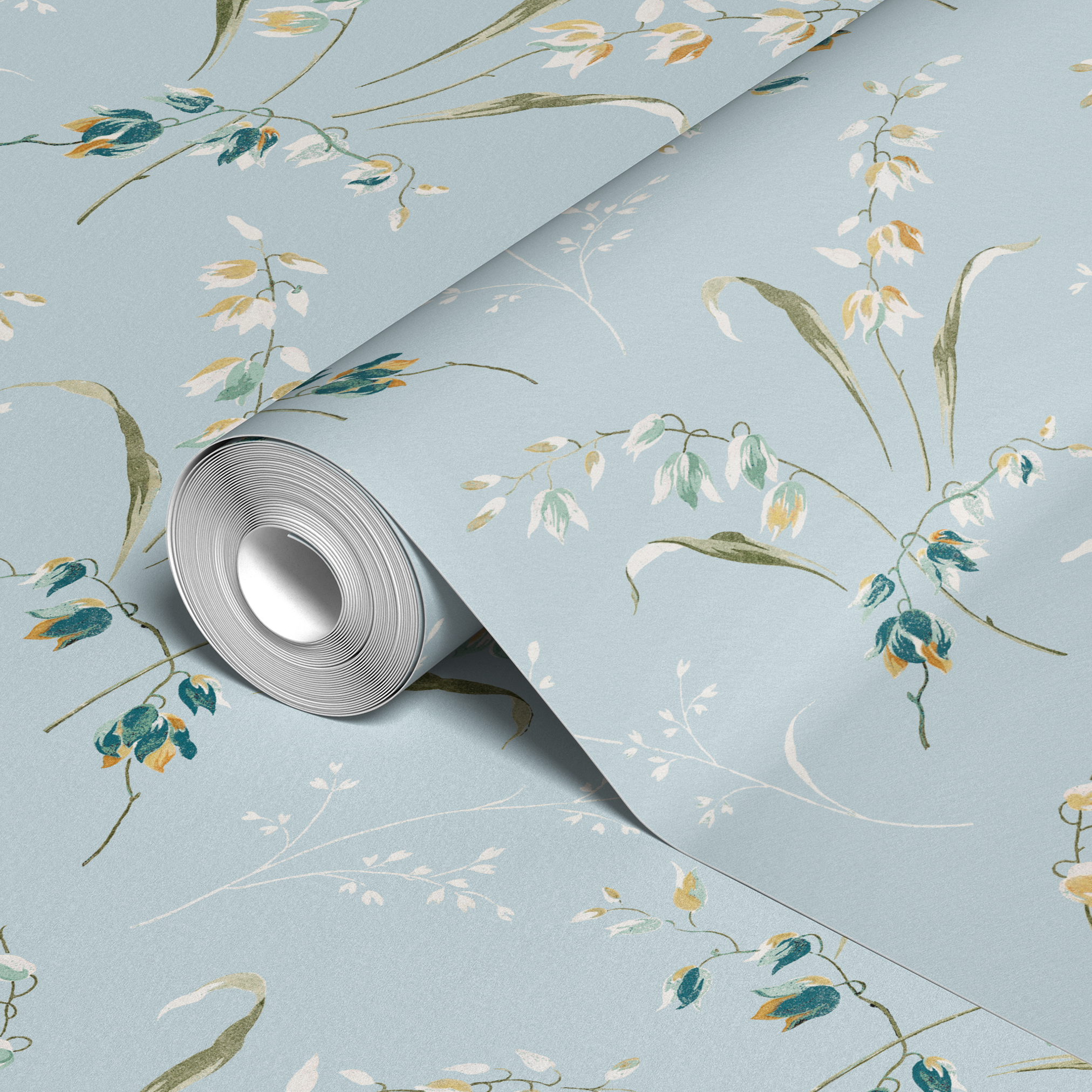  wallpaper roll closeup mockup