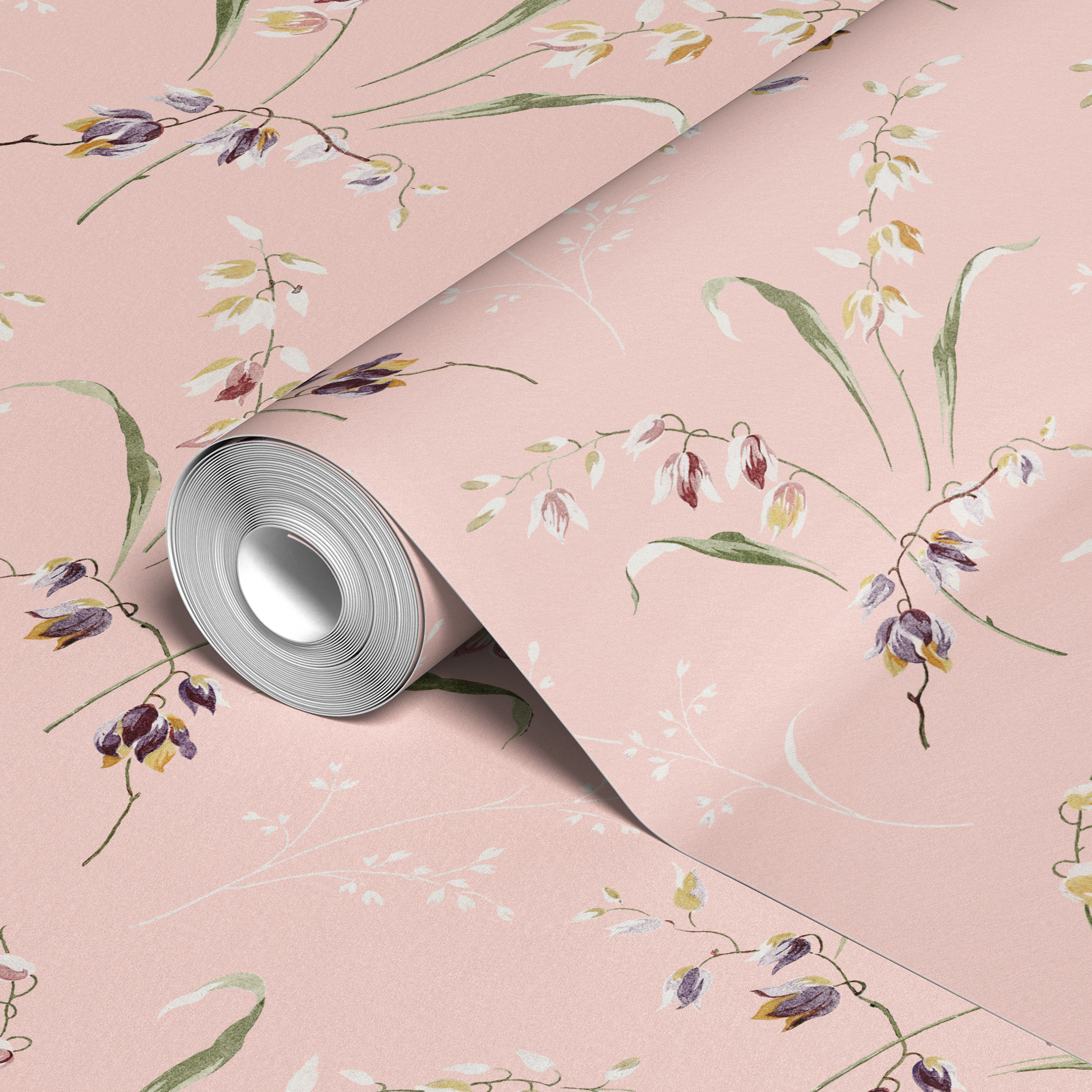  wallpaper roll closeup mockup